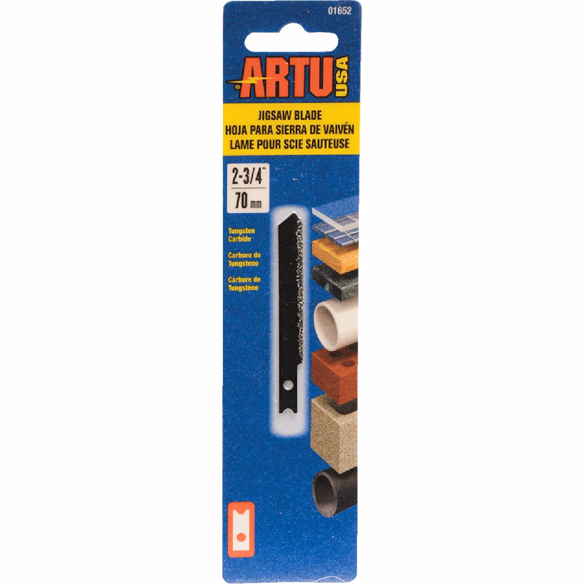 ARTU 2-3/4 In. U-Shank Tungsten Carbide Grit Jig Saw Blade
