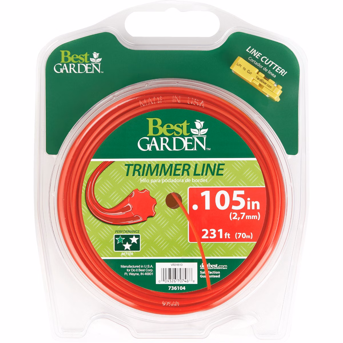 Best Garden 0.105 In. x 231 Ft. Universal Geared Trimmer Line