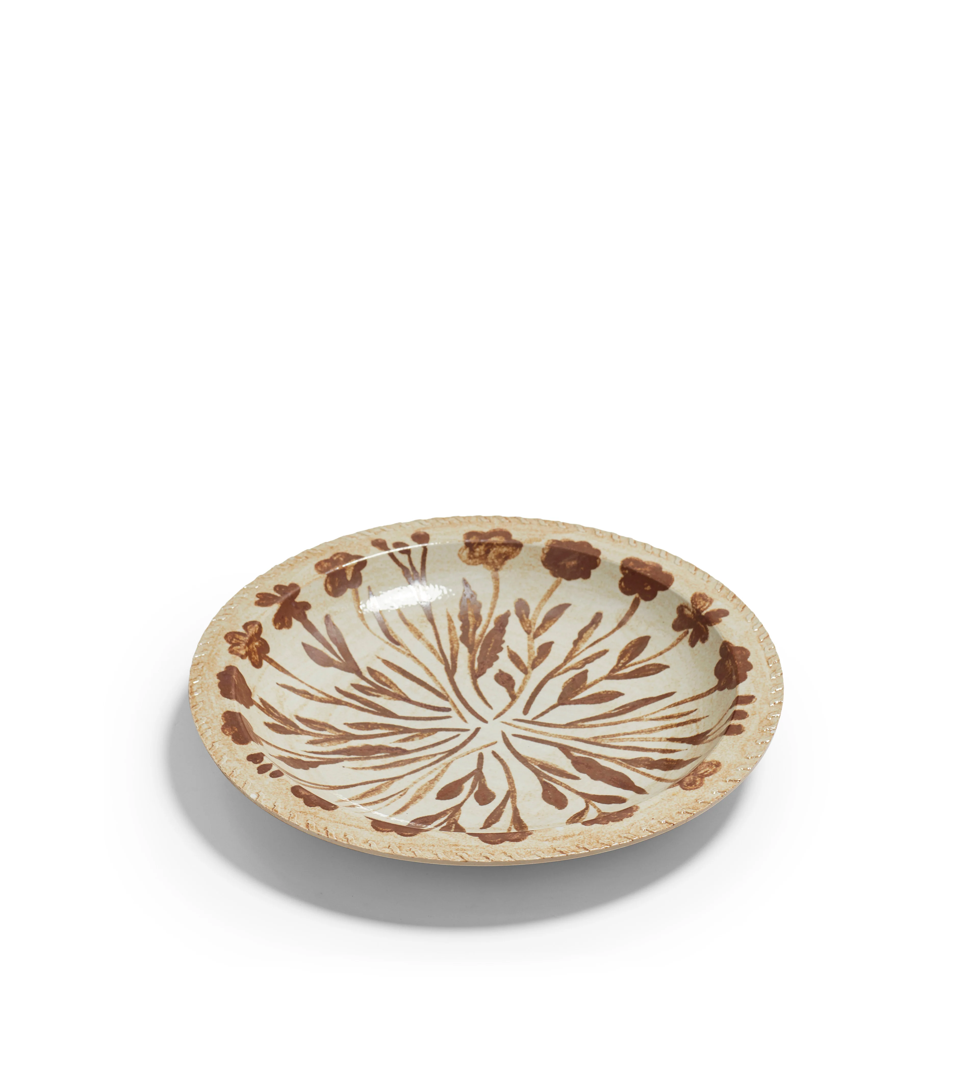 Dela Round Serving Platter – Brown