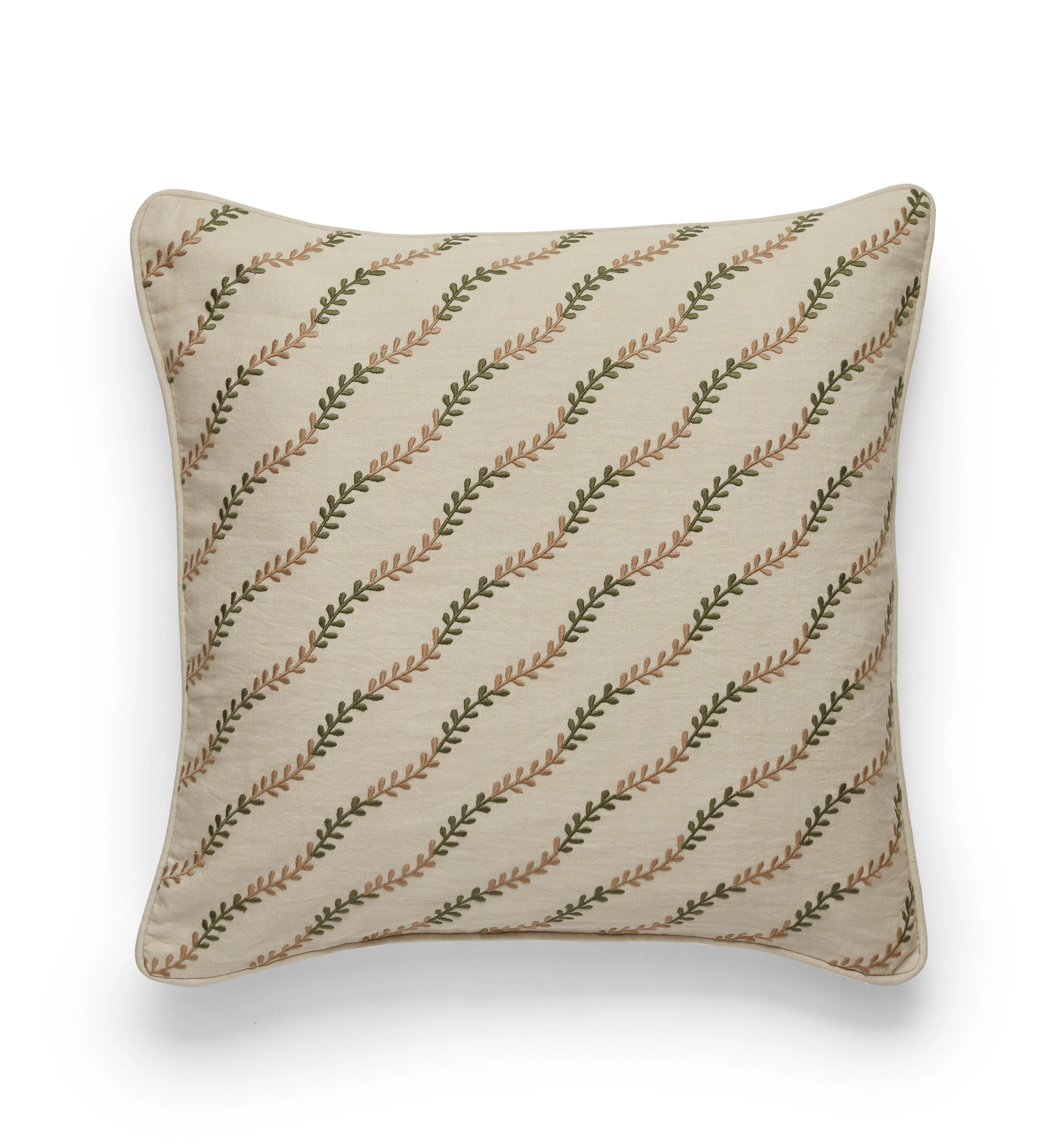 Delen Leaf Cushion Cover – Eau de Nil/Bronze