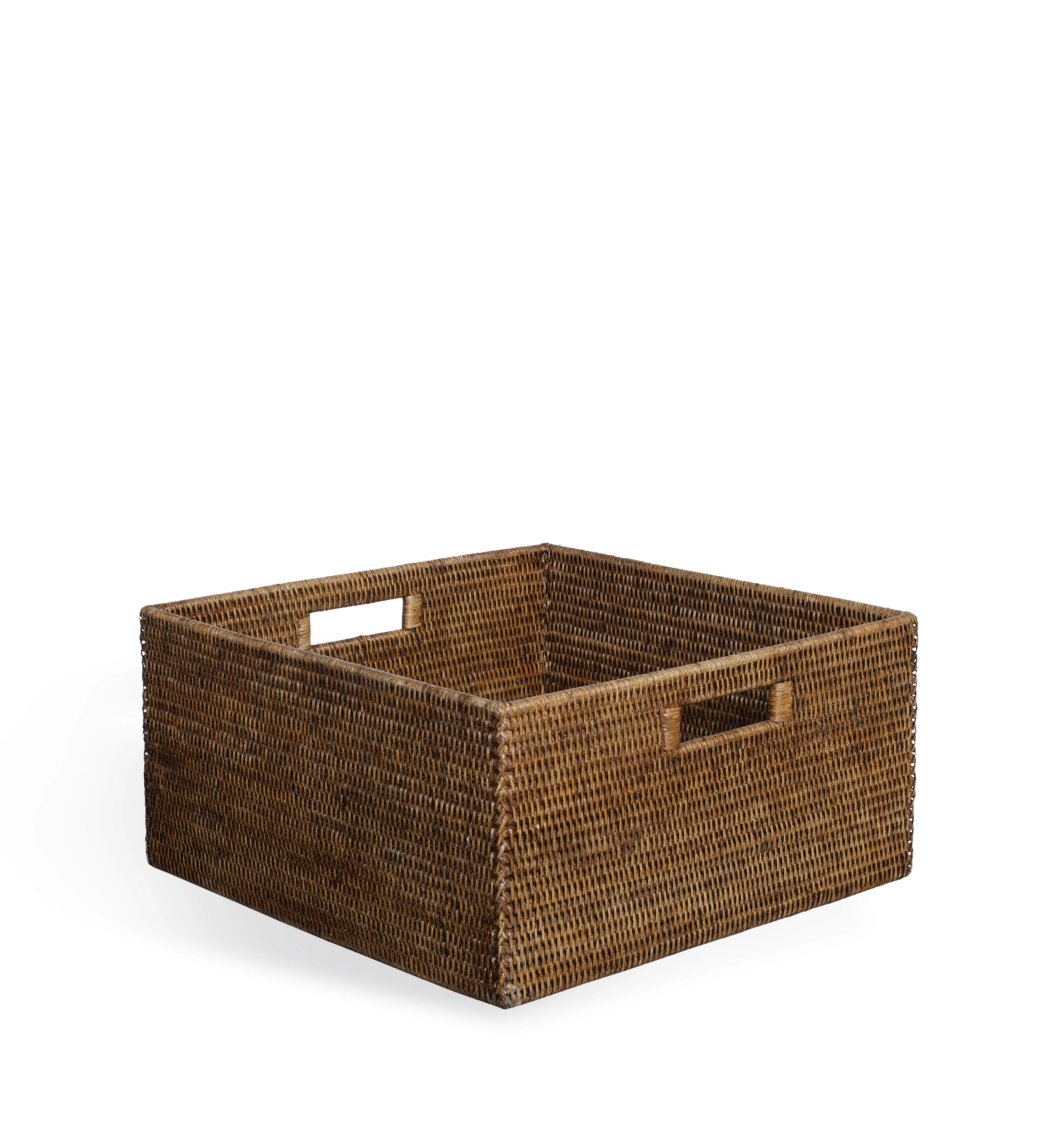 Delta Rattan Square Box – Brown