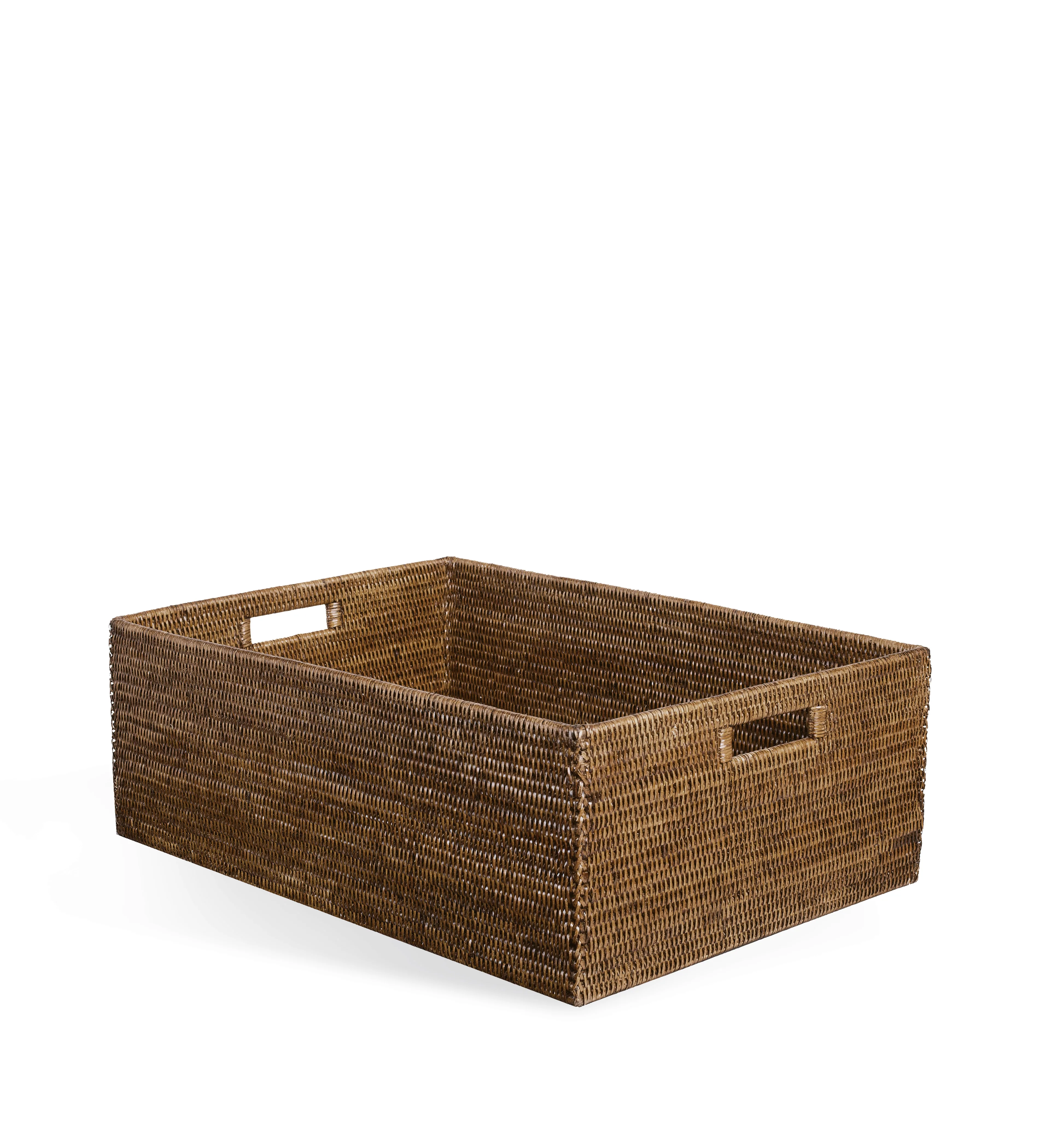 Delta Rattan Rectangular Box – Brown