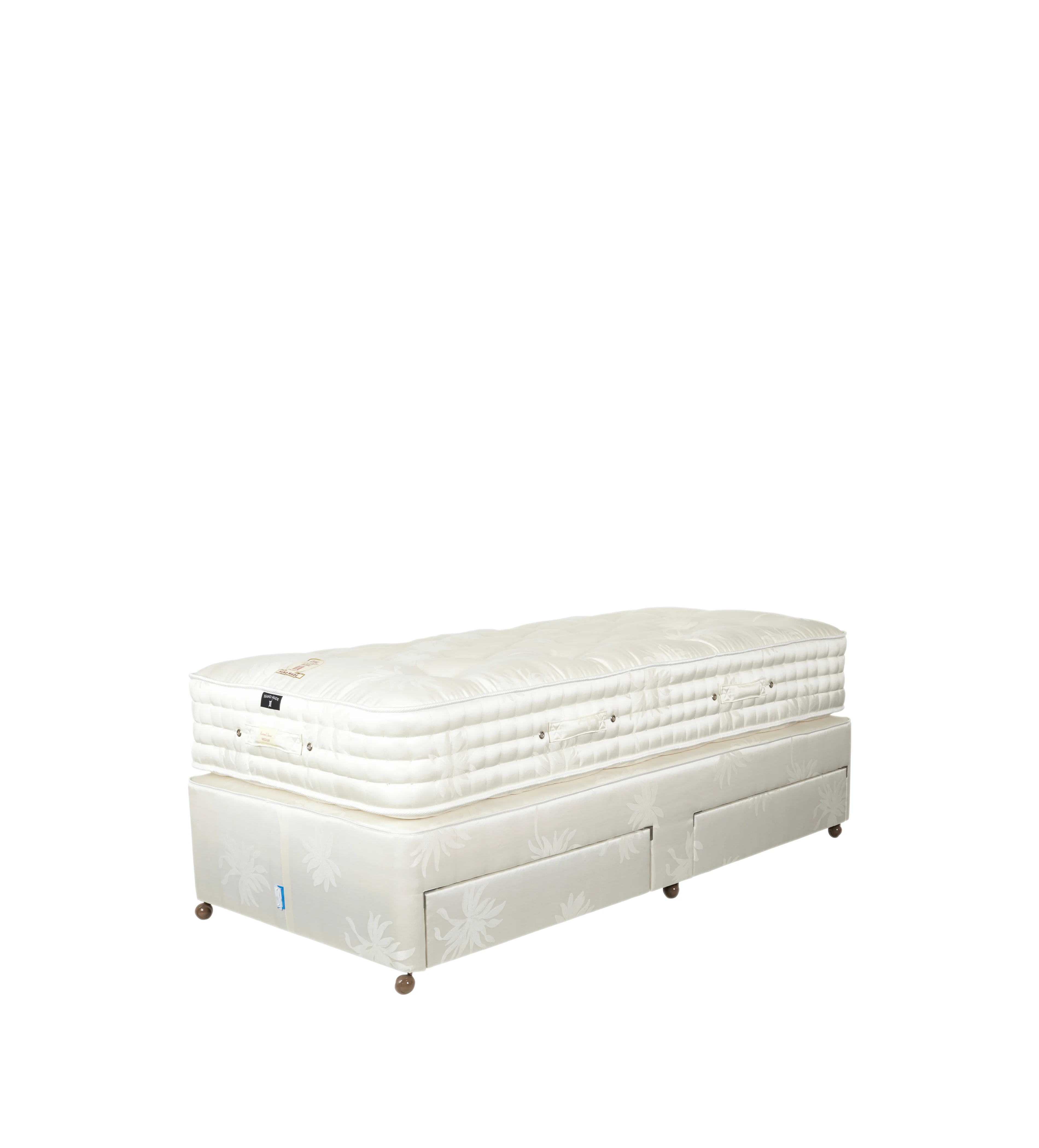 Deluxe Divan Bed Base with Drawers – Single – White