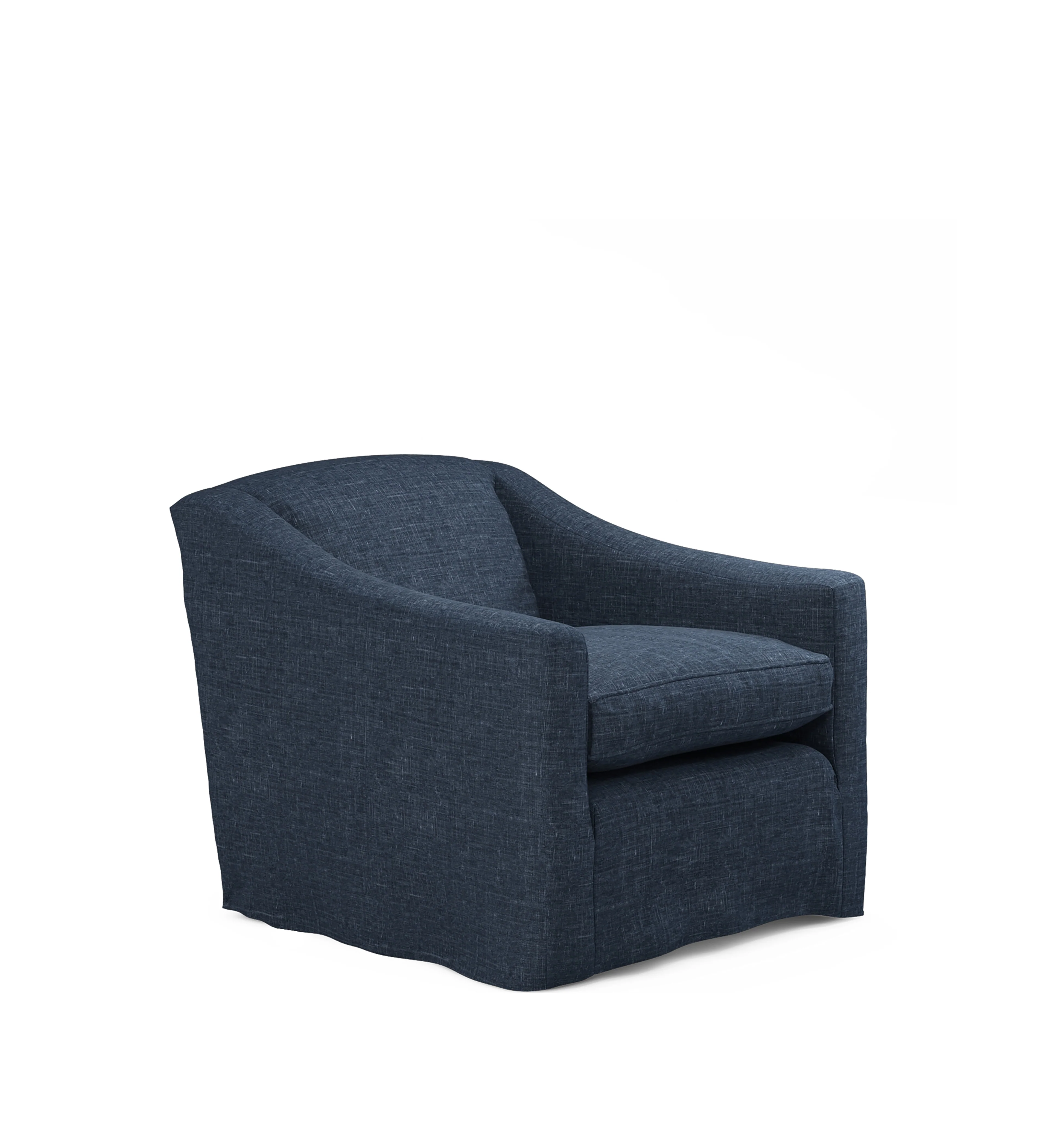 COVER ONLY – Egerton Laundered Linen Loose Cover for Armchair – Midnight Blue