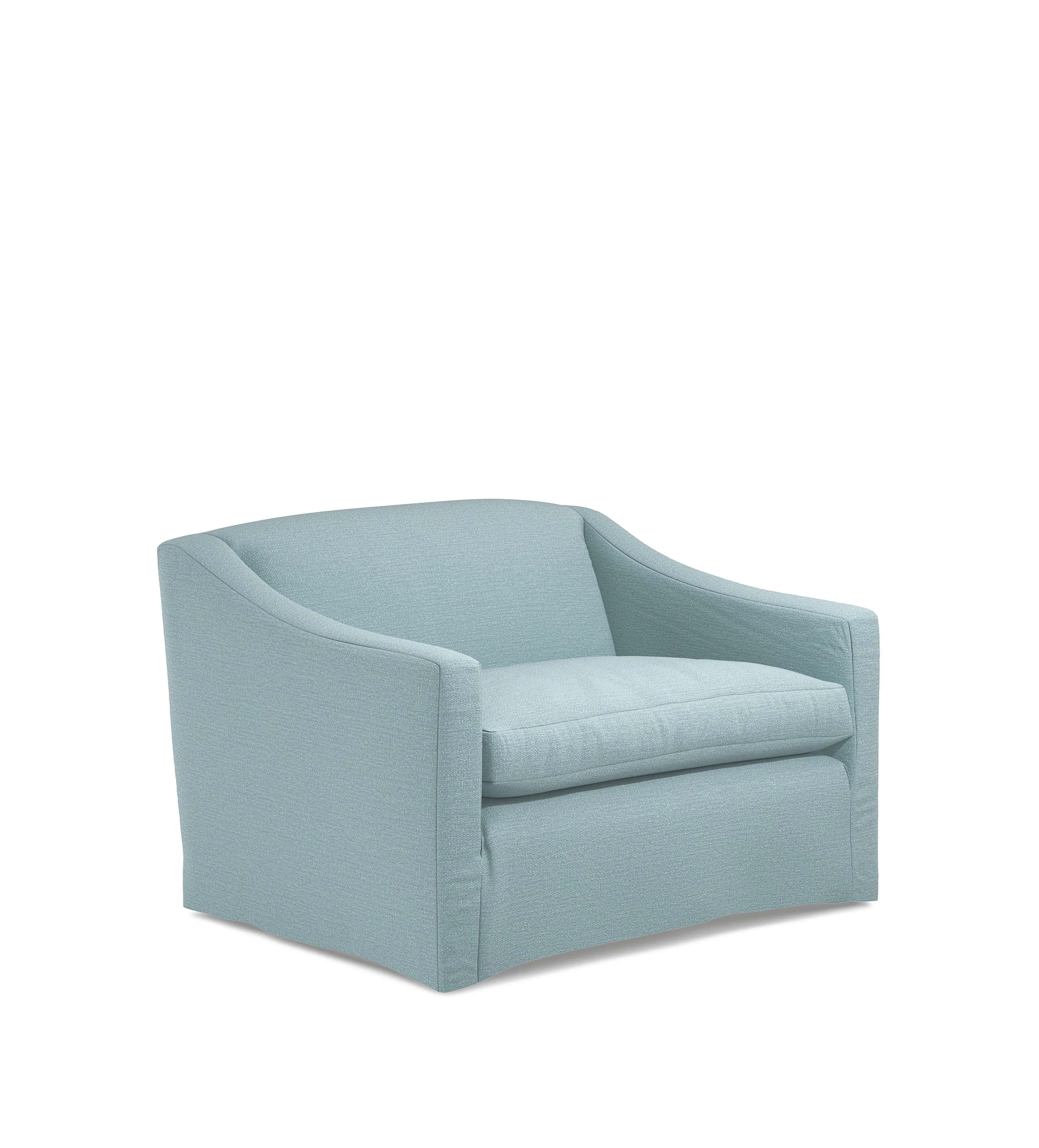 COVER ONLY – Egerton Stonewash Linen Loose Cover for Loveseat – Aqua