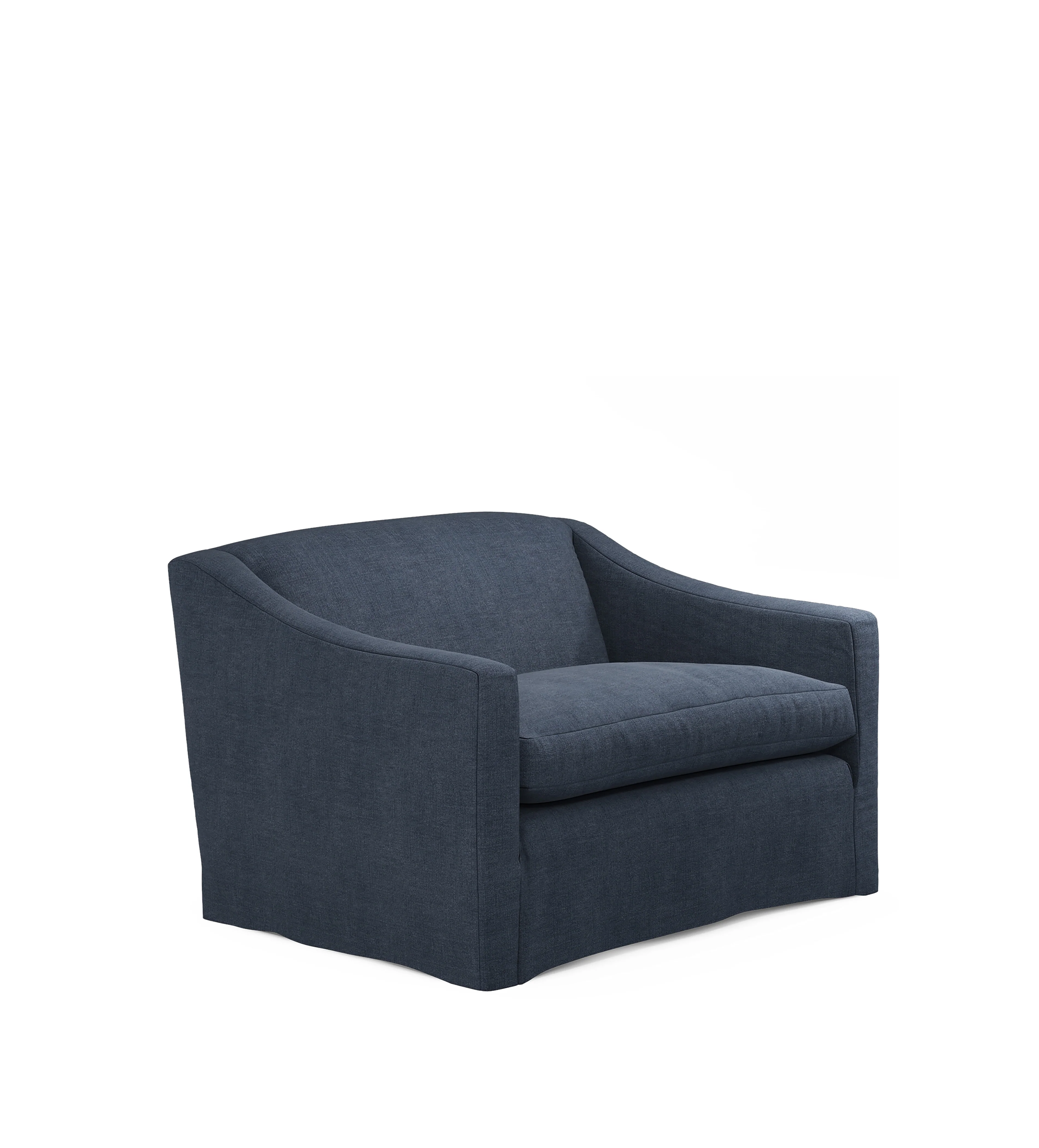 COVER ONLY – Egerton Stonewash Linen Loose Cover for Loveseat – Petrol