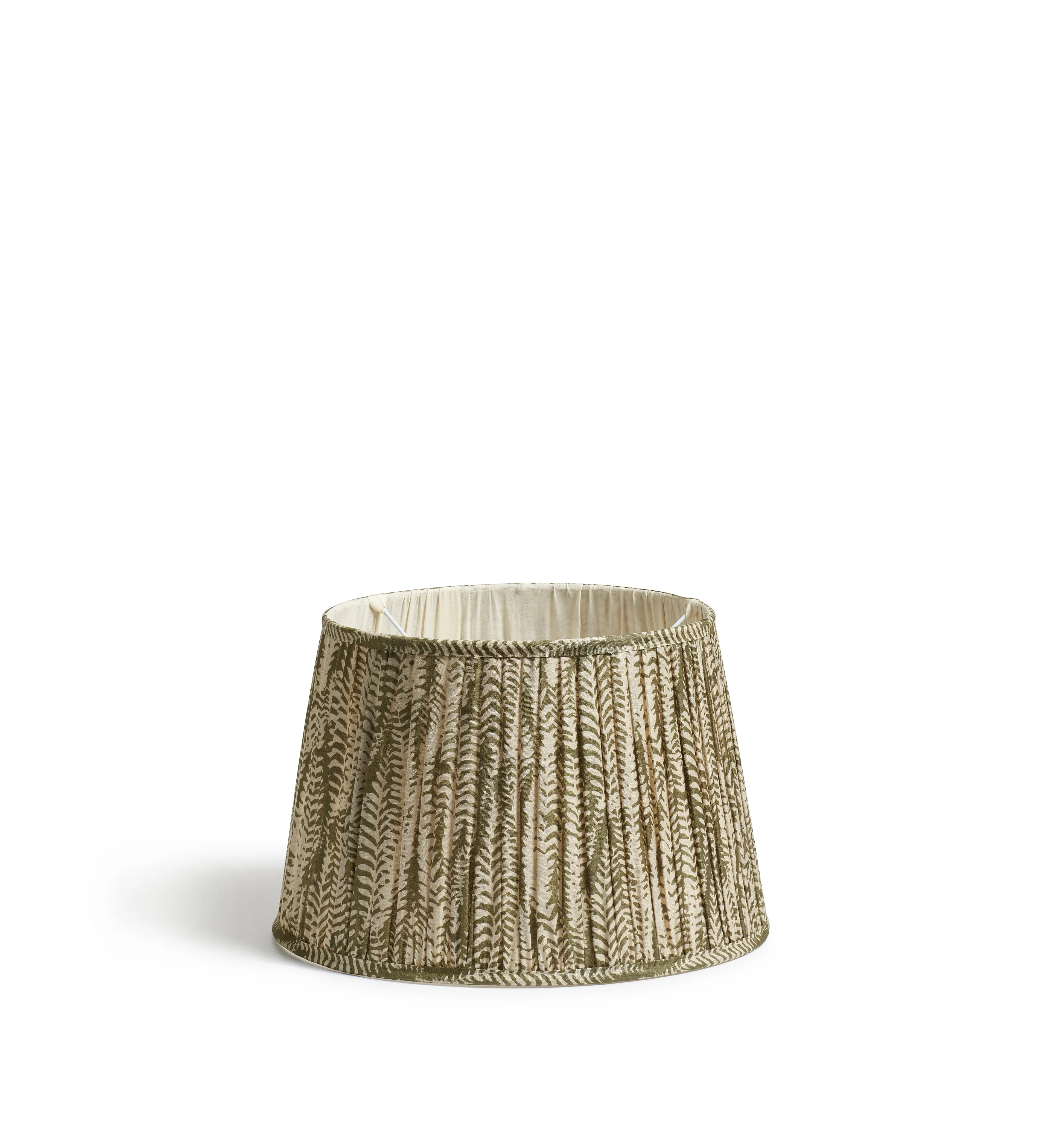 Elemeri Pleated Silk Lampshade 35cm – Grey Green