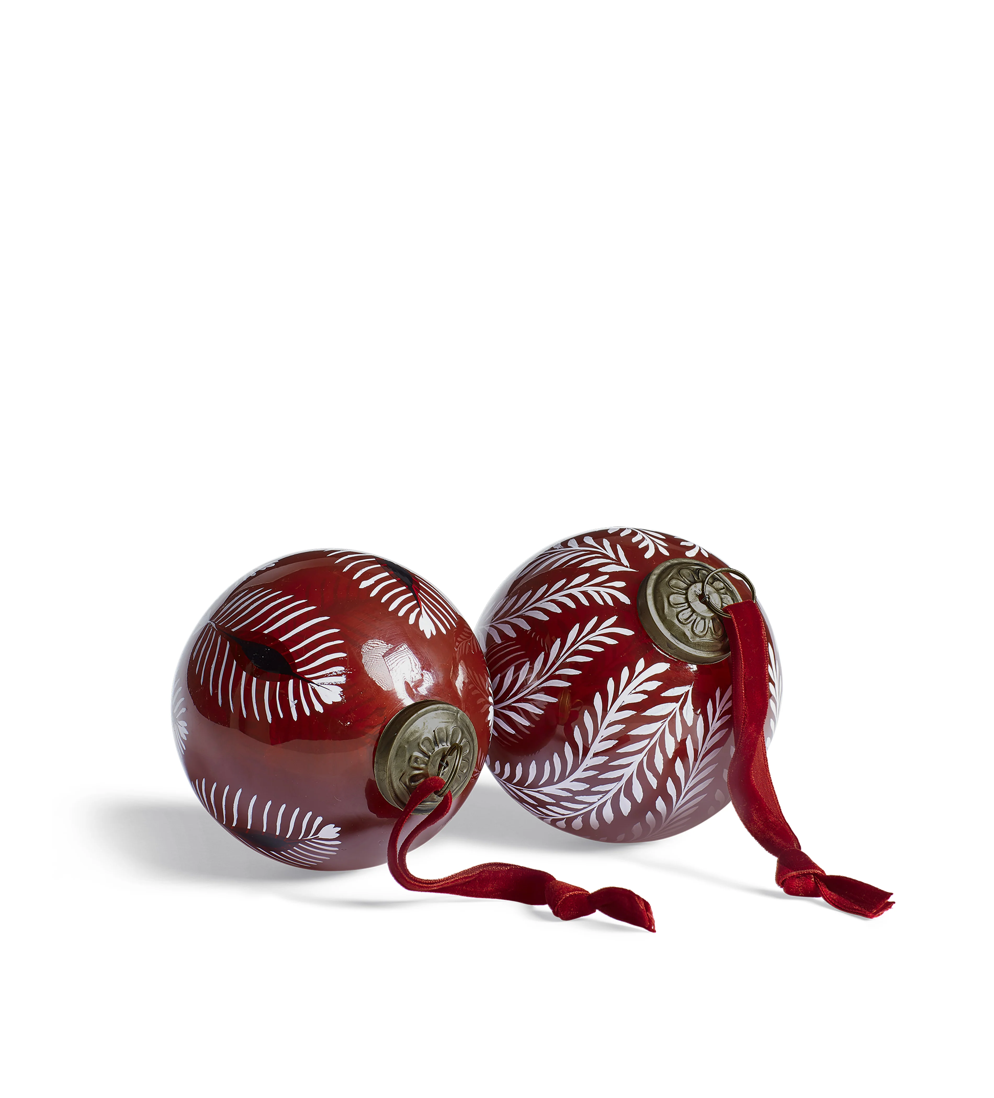 Elemeri/Ocellus Glass Baubles Pair – Rioja