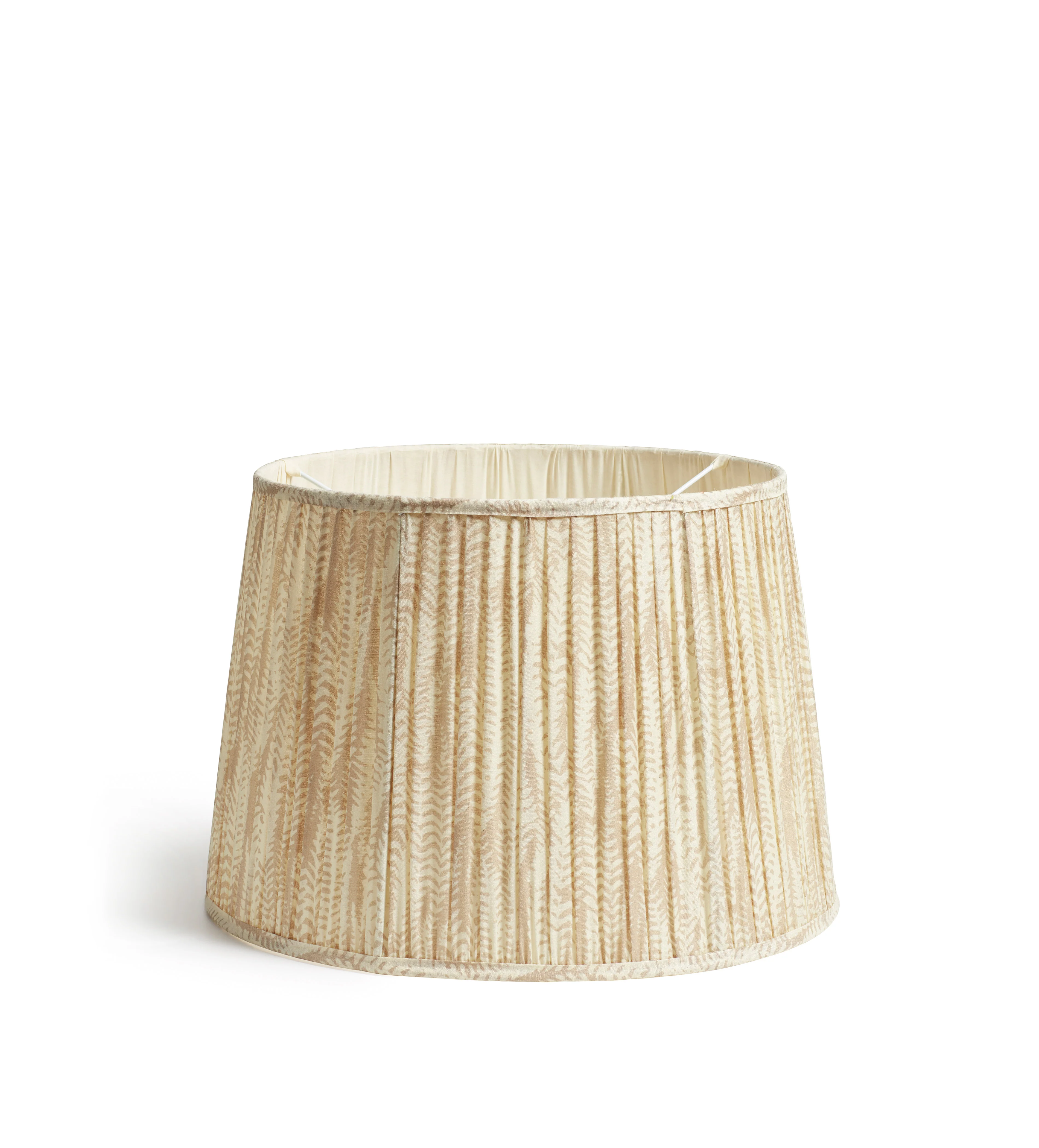 Elemeri Pleated Silk Lampshade 45cm – Natural