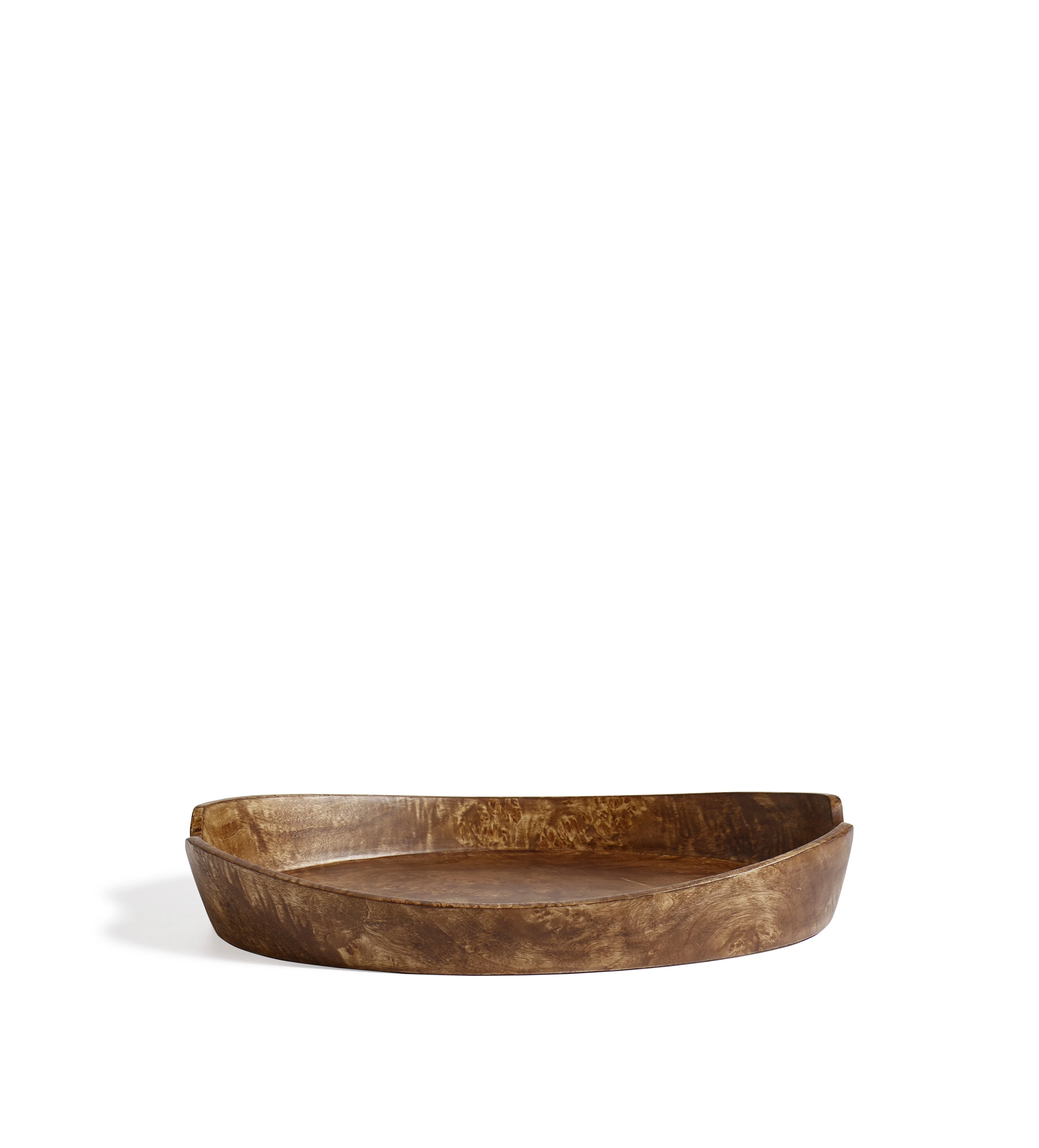 Evelyn Oval Burl Tray – Warm Burl