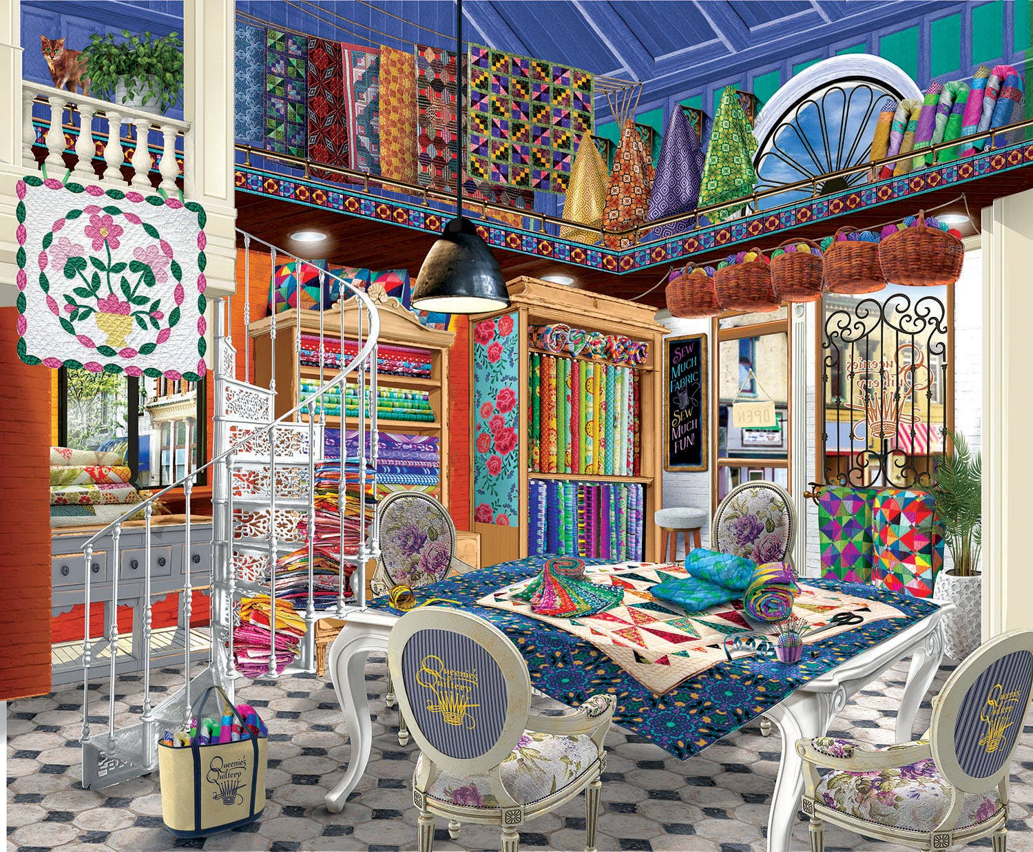 SunsOut – 0539 Queenie’s Quiltery 1000 pc Puzzle