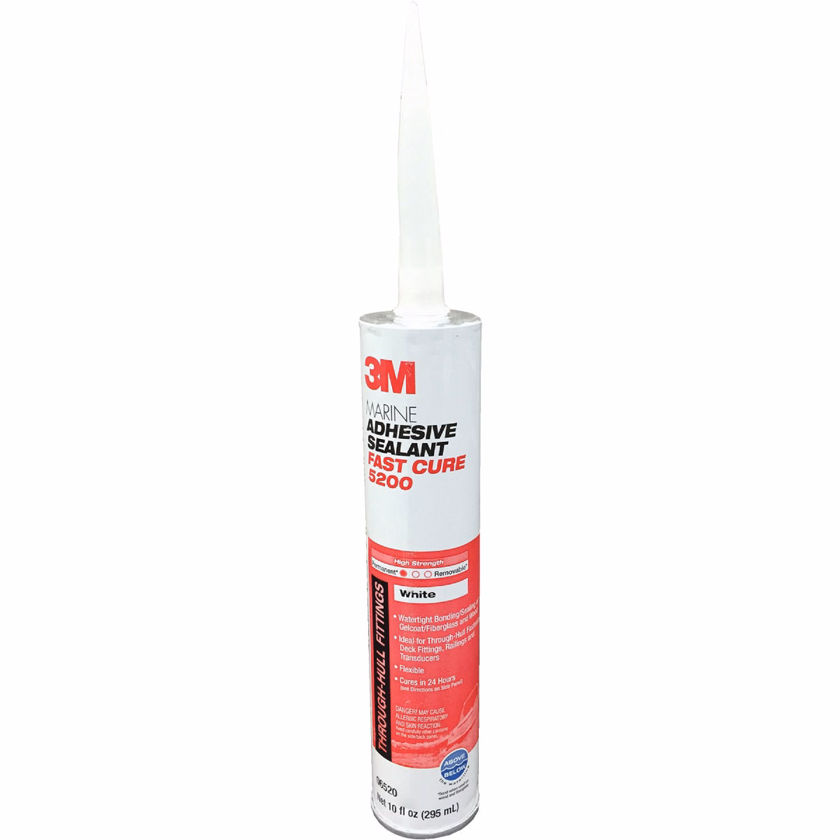 3M 10 Oz. White 24-Hour Fast Cure Marine Adhesive Sealant 5200