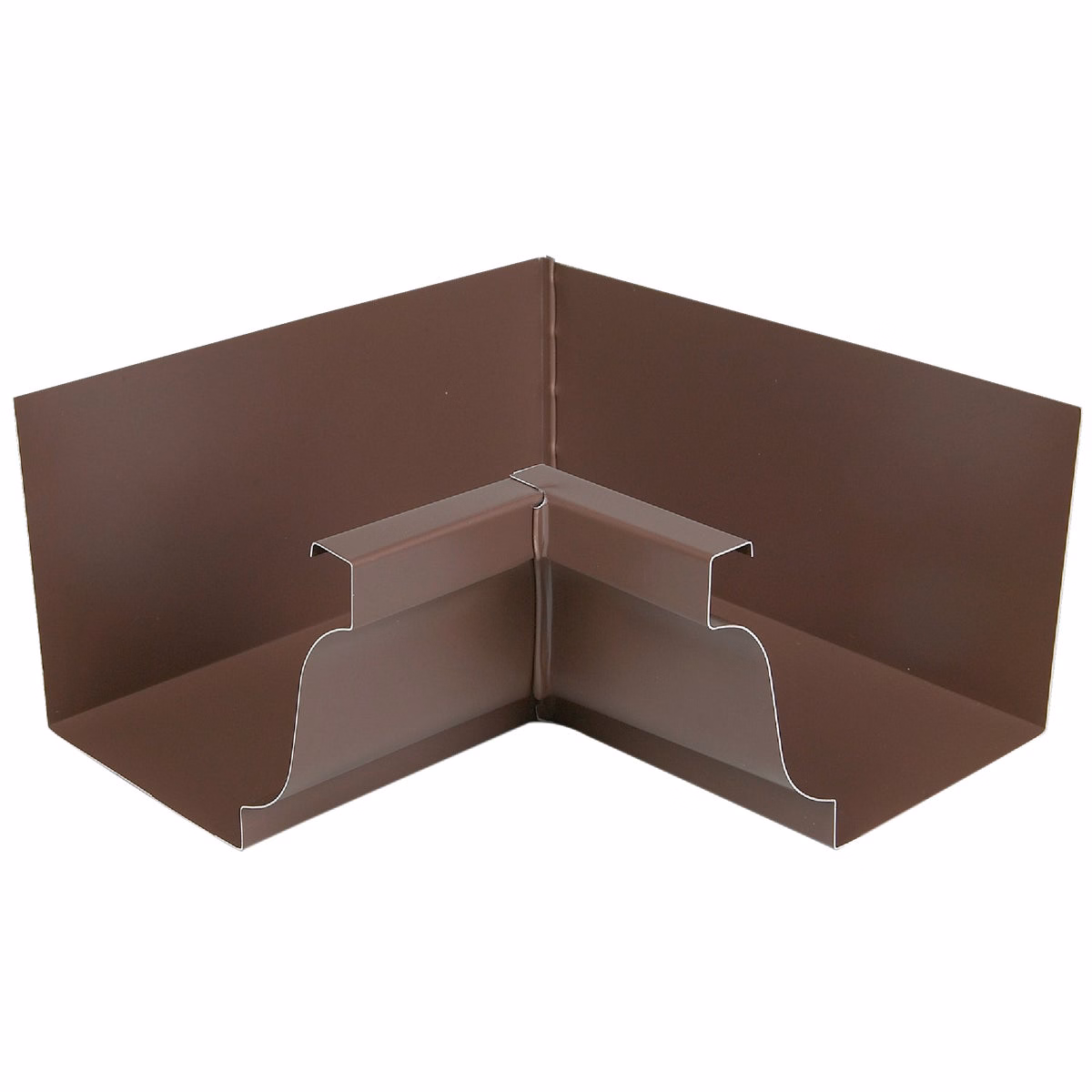 Spectra Metals 5 In. Aluminum Brown Mitre Gutter Inside Corner