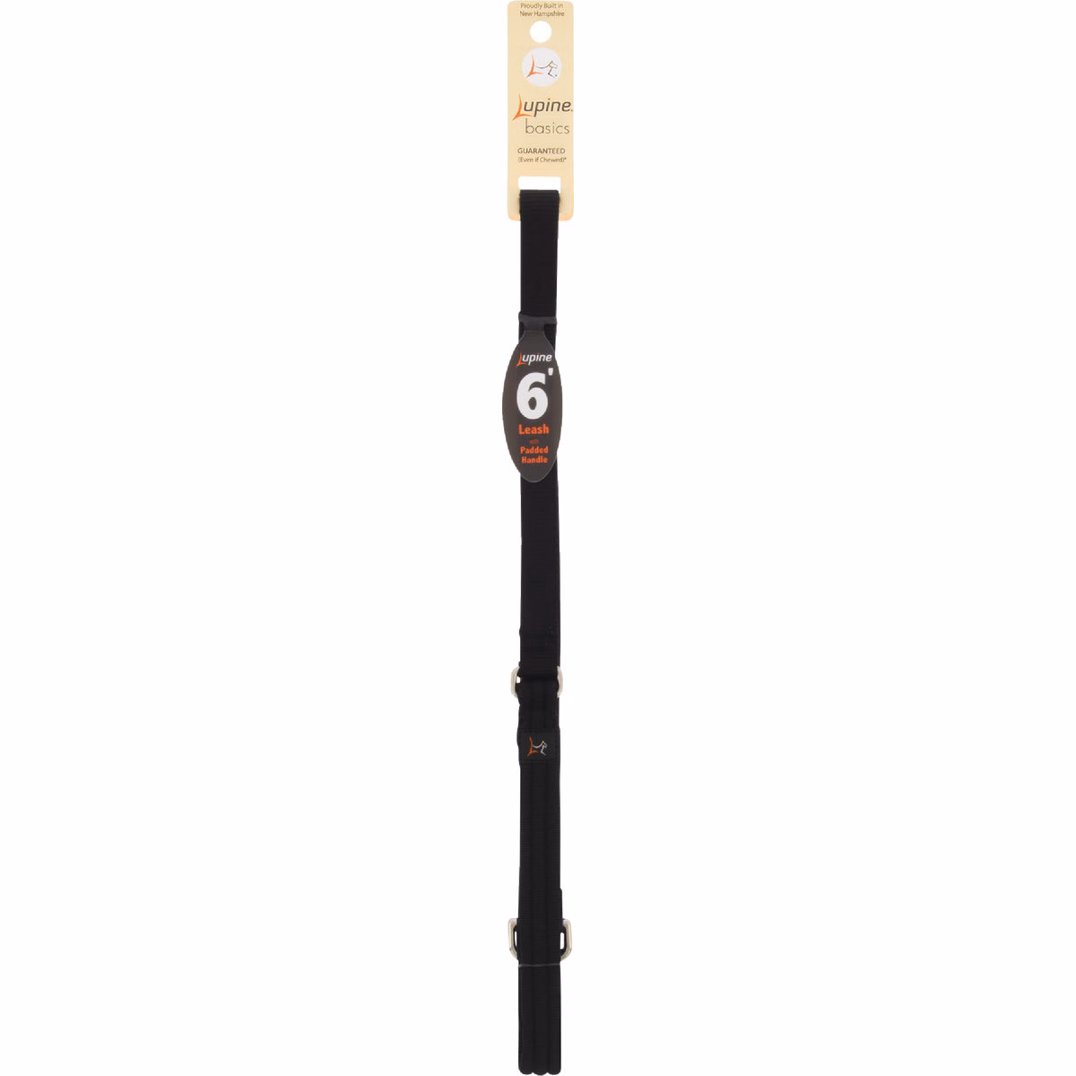 Lupine 3/4 In. x 6 Ft. Traditional Solid Black Dog Leash