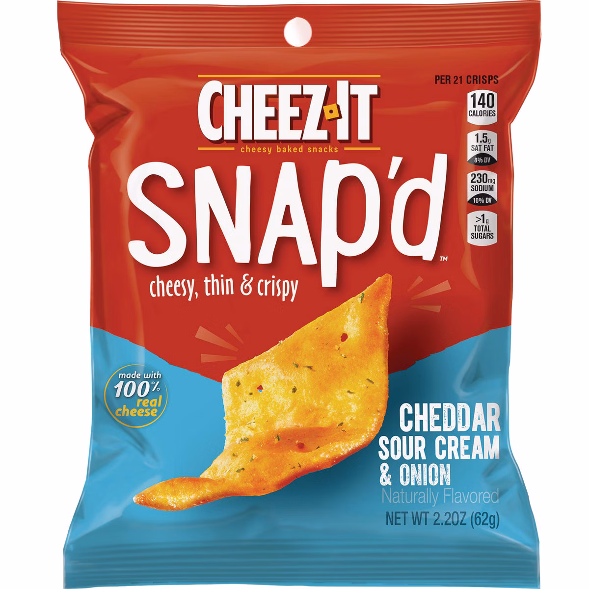 Cheez-it Snap'd 2.2 Oz. Cheddar Sour Cream & Onion Crackers