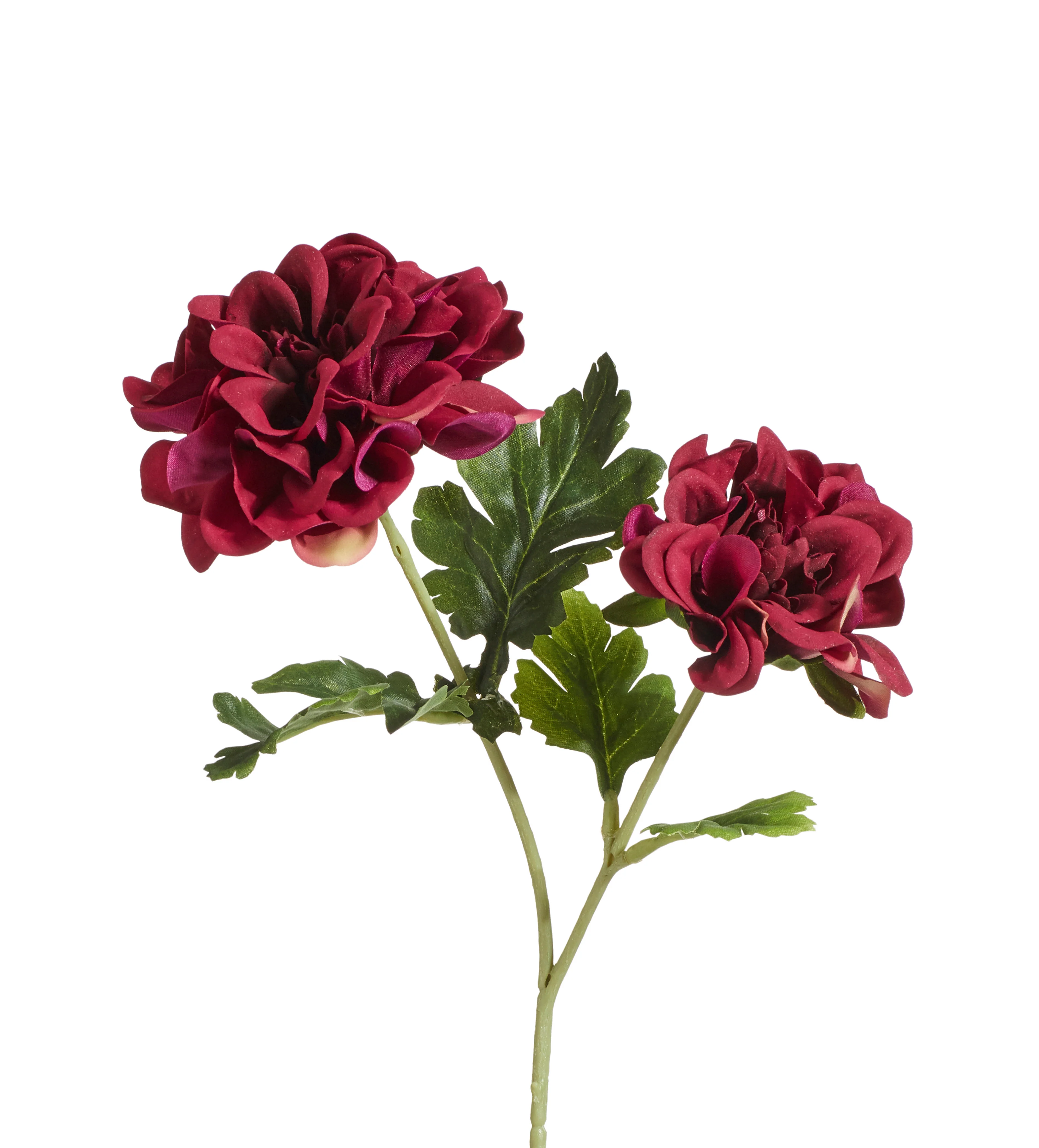 Faux Double Dahlia Stem – Purple