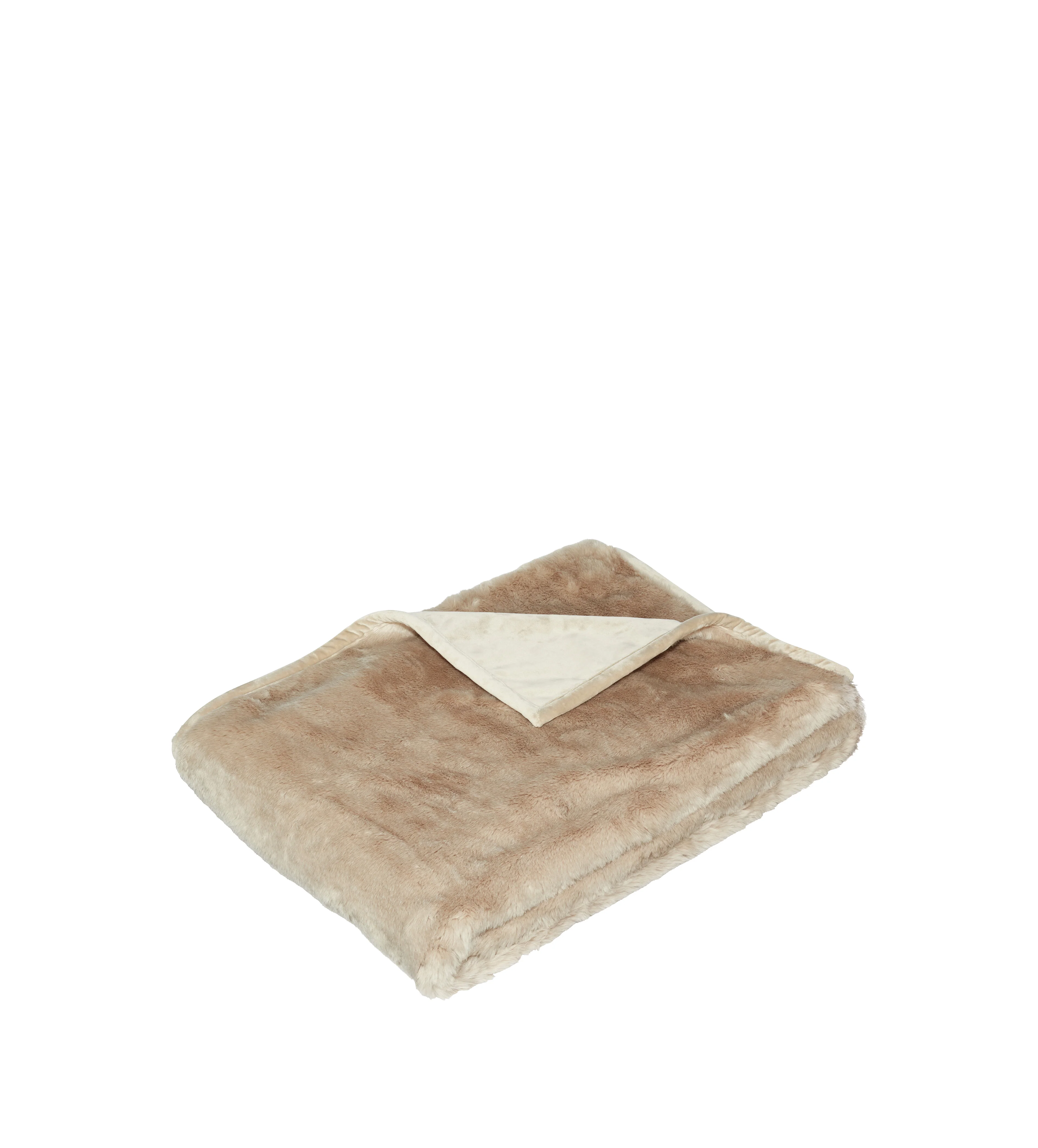 Faux Fur Throw – Seal Grey