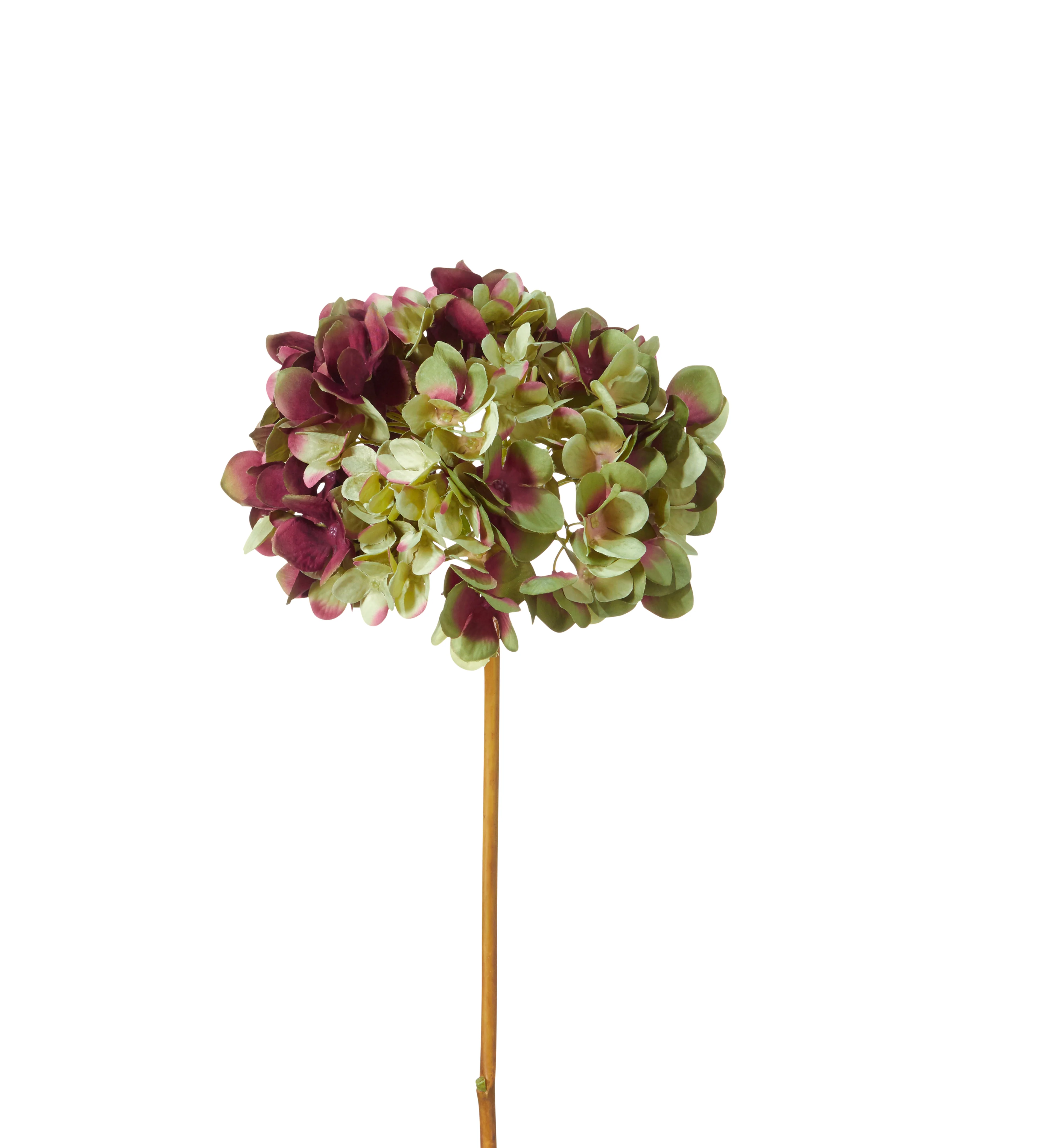 Faux Mophead Hydrangea Stem – Multi