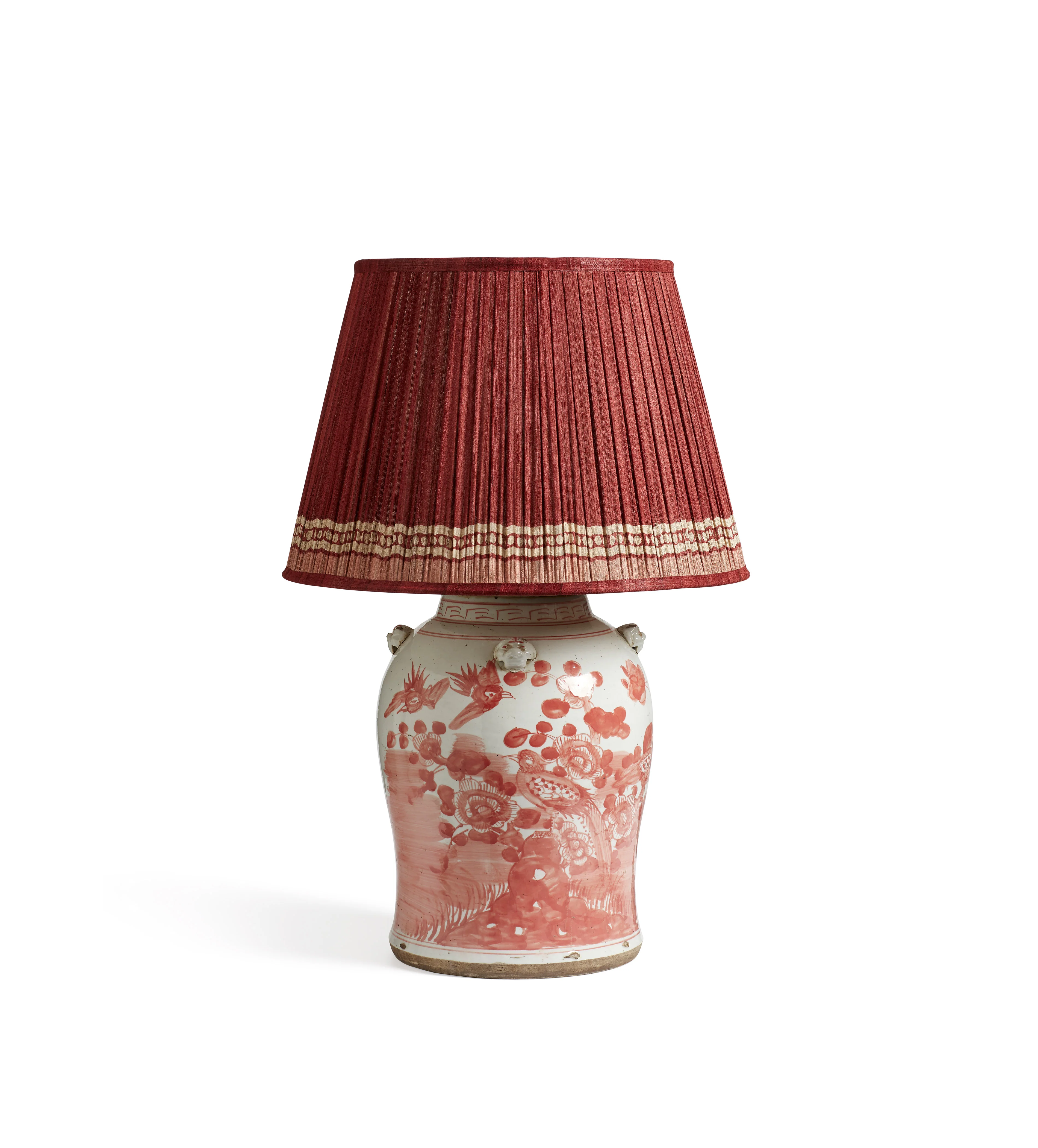Fenghuang Table Lamp Base – Red/White