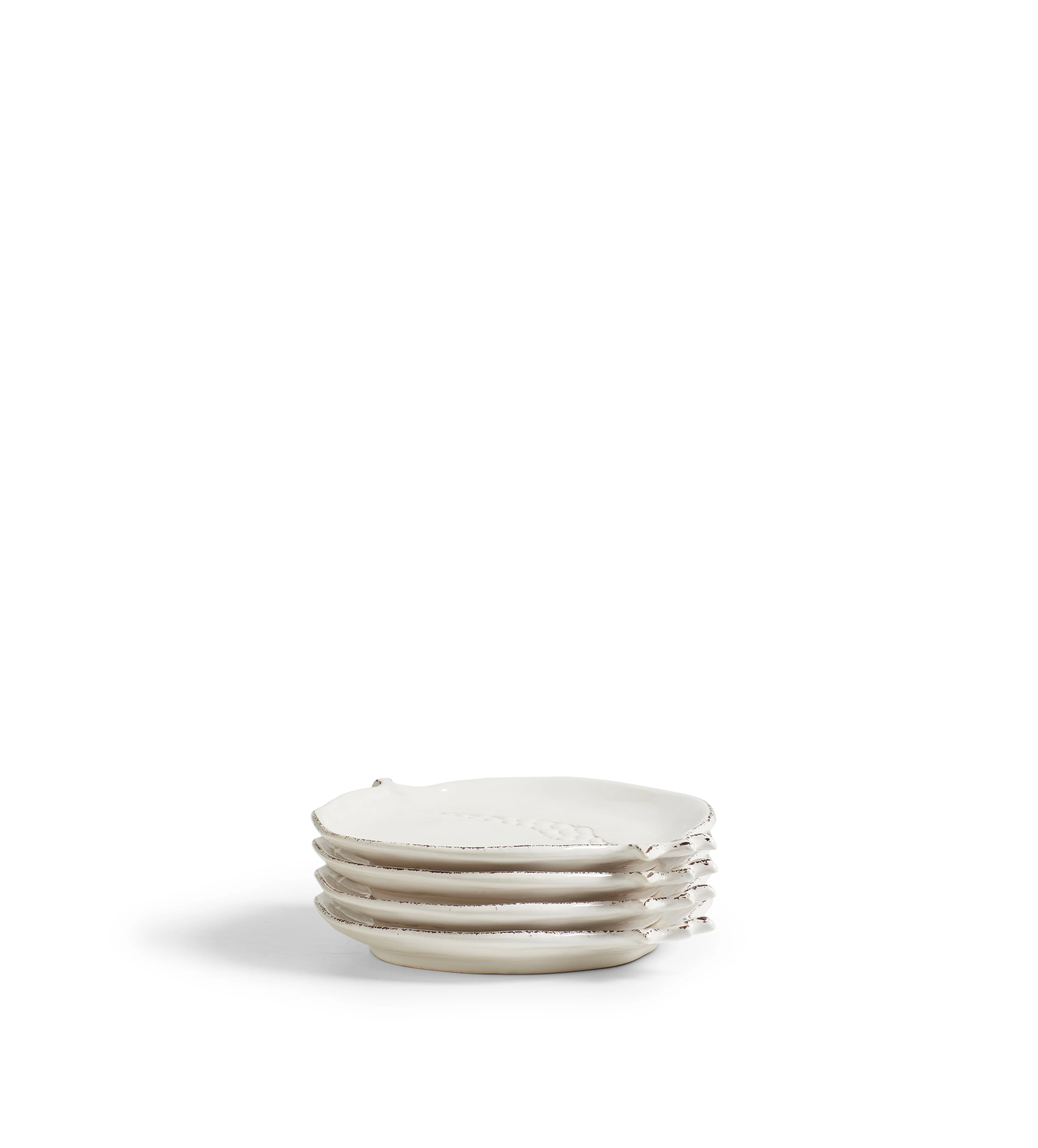 Fenoglio Side Plates – Set of Four – White