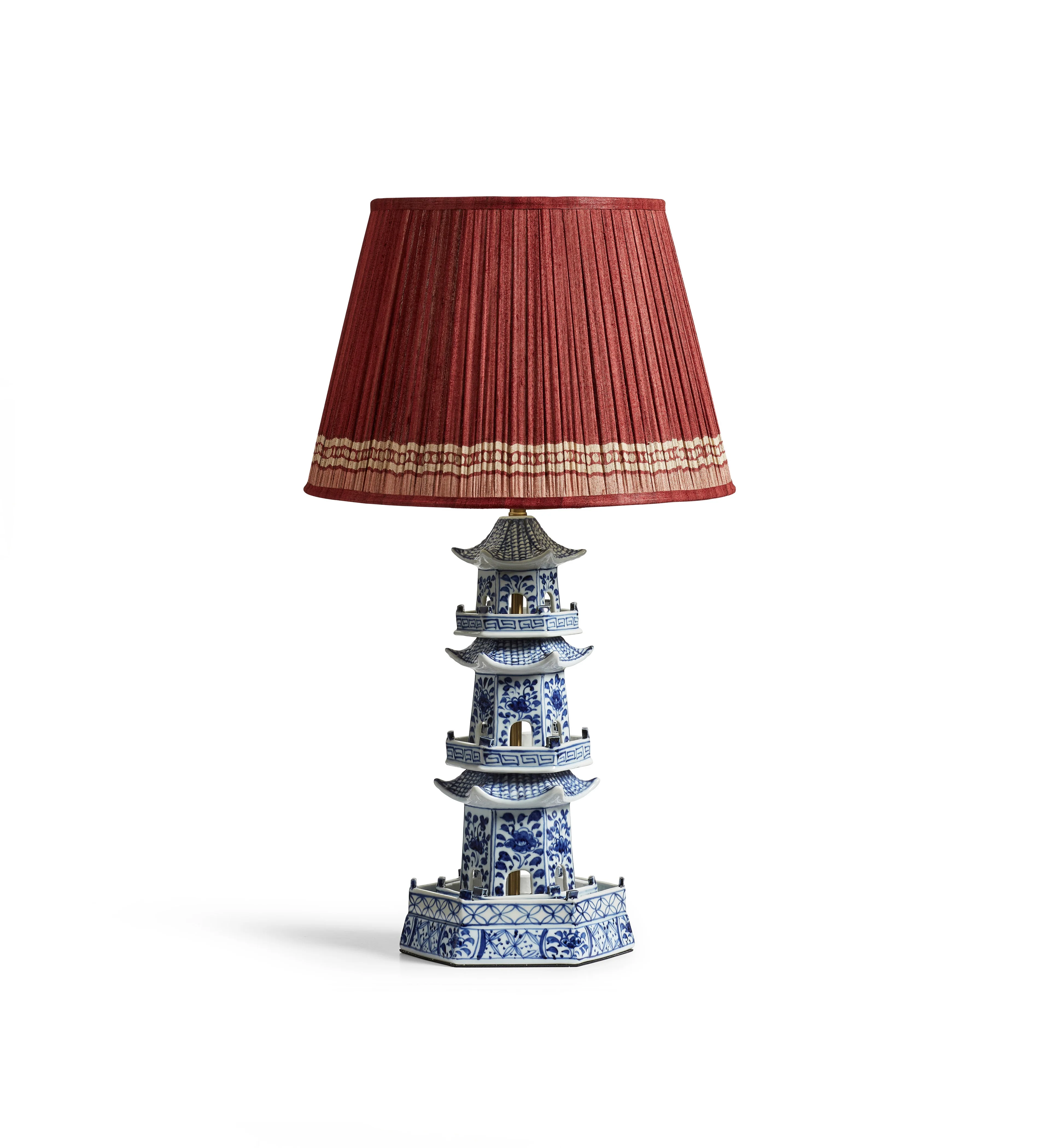 Fogong Pagoda Table Lamp Base – Blue/White 