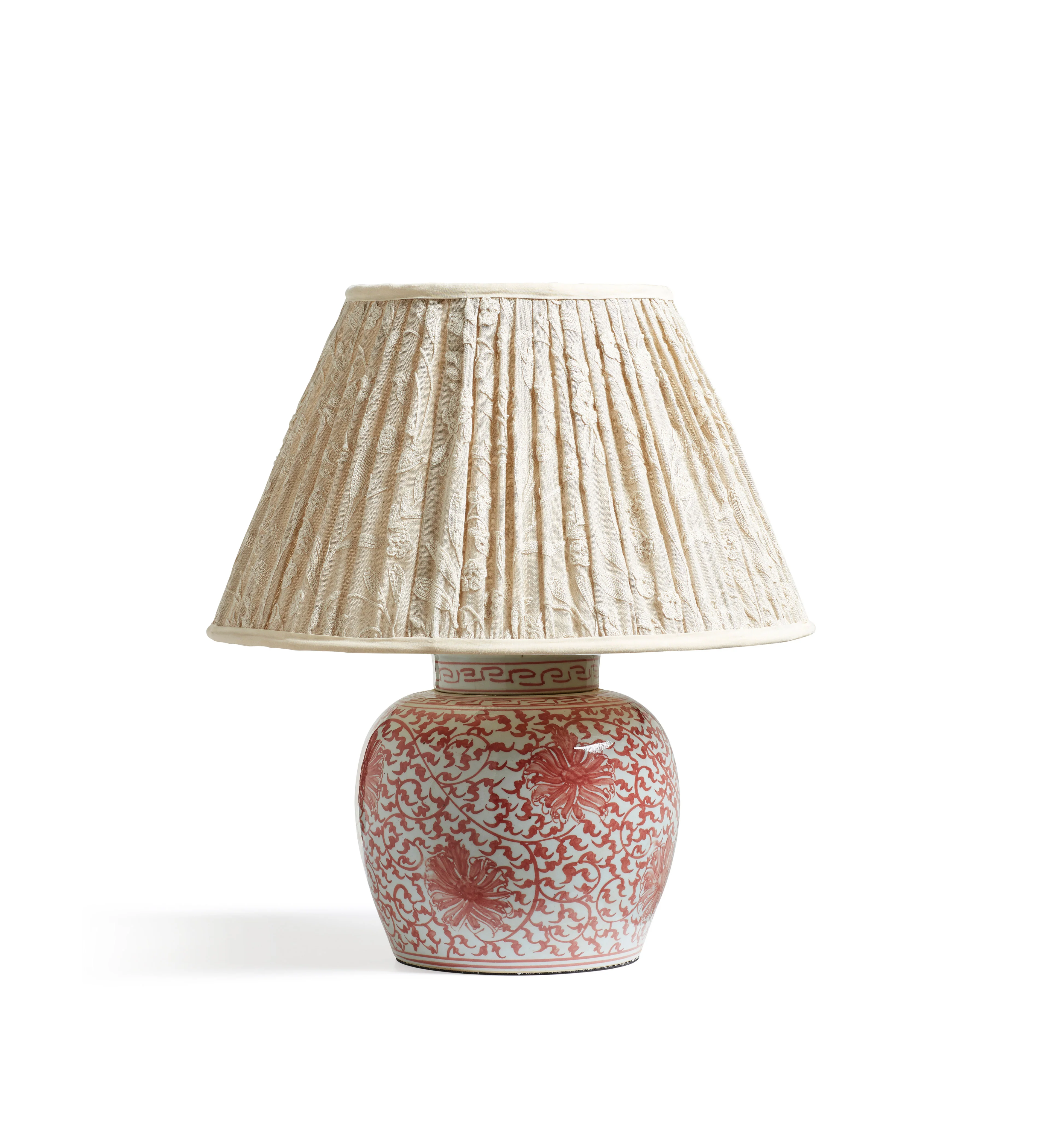 Gansu Table Lamp Base – Chinese Red