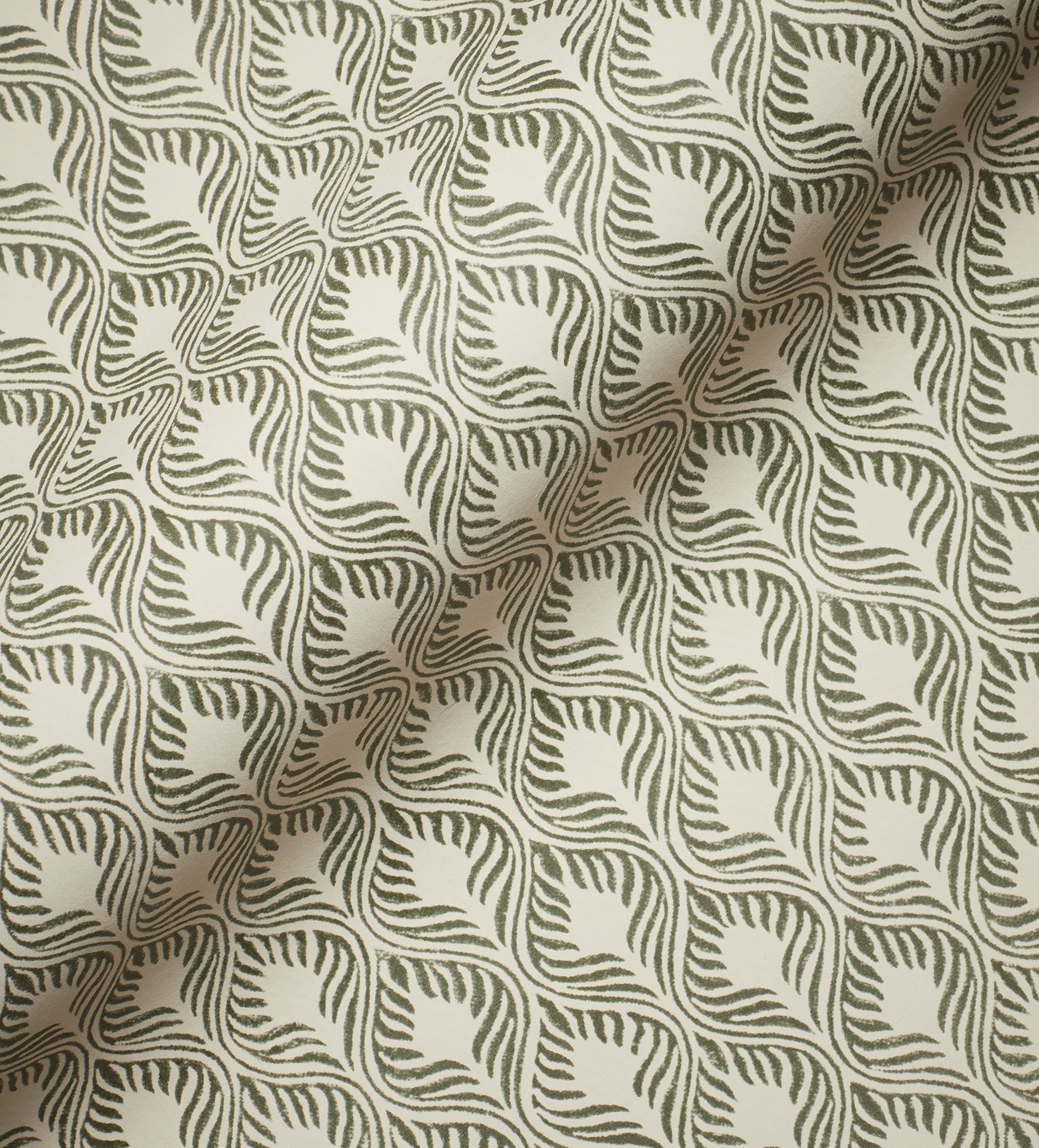 Ghini Wallpaper, A4 Sample – Dune Green