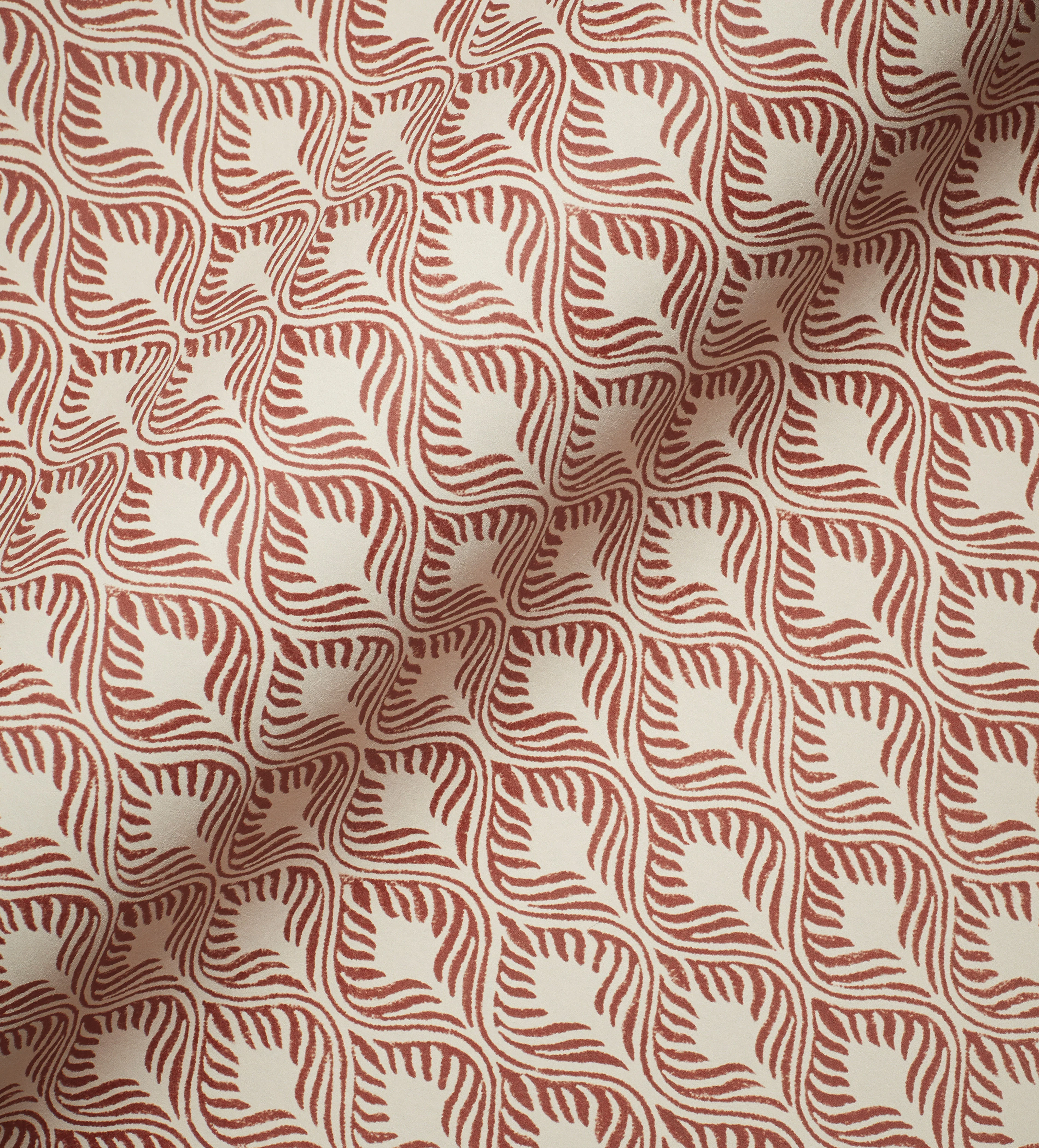 Ghini Wallpaper, A4 Sample – Warm Red