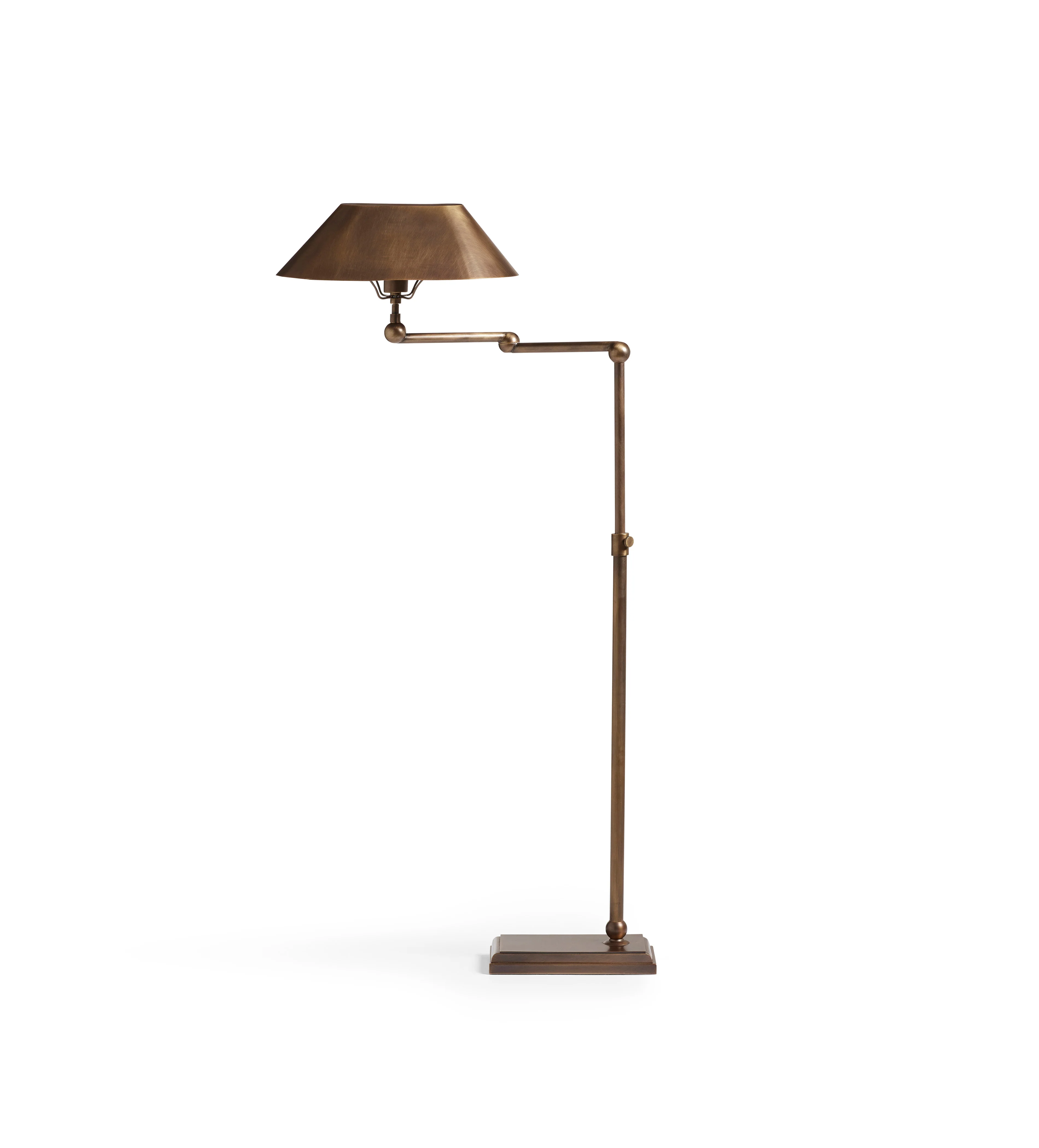 Grisewood Task Floor Lamp Base – Antique Brass
