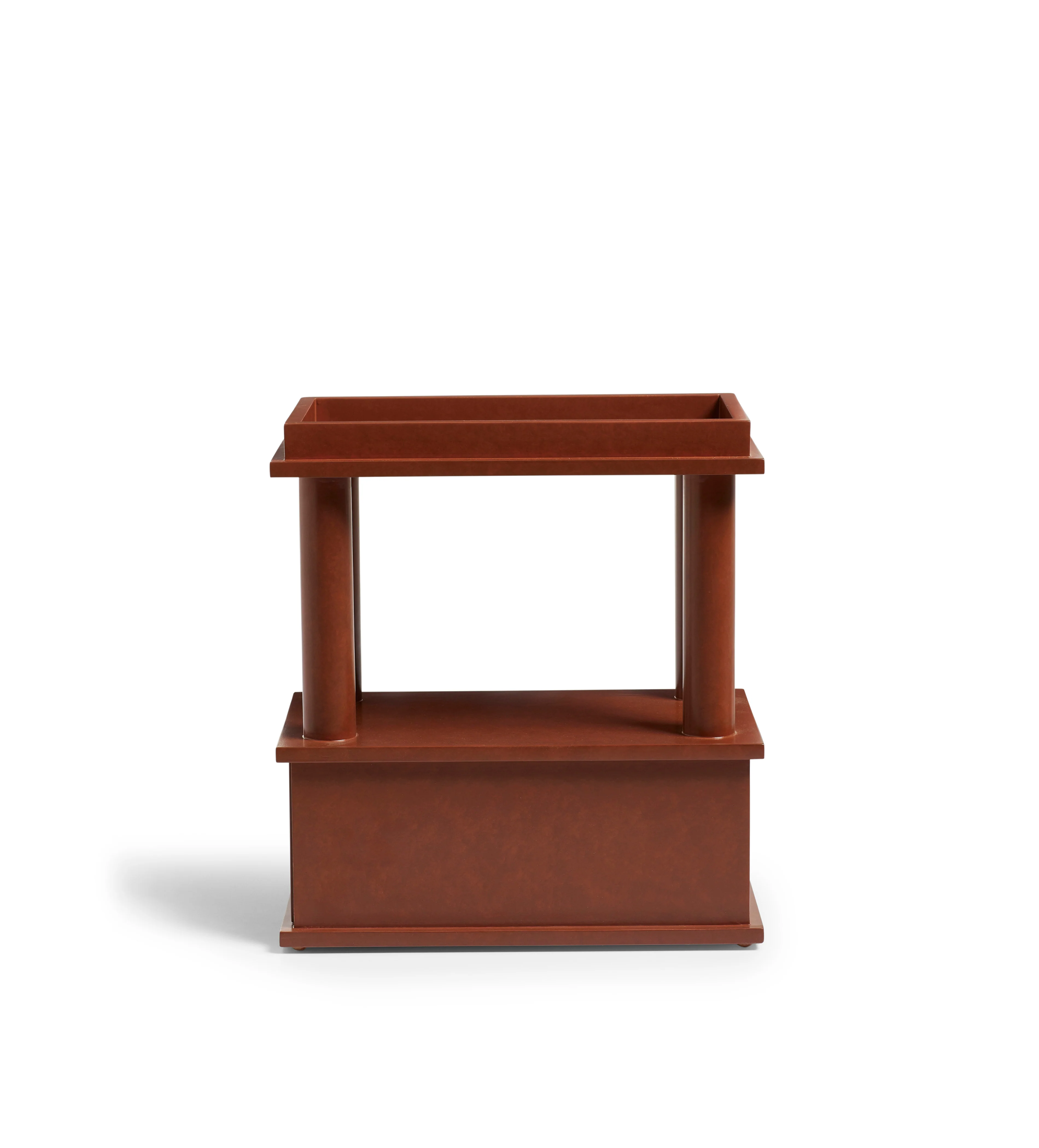 Herbert Sofa Side Table – Earthy Red