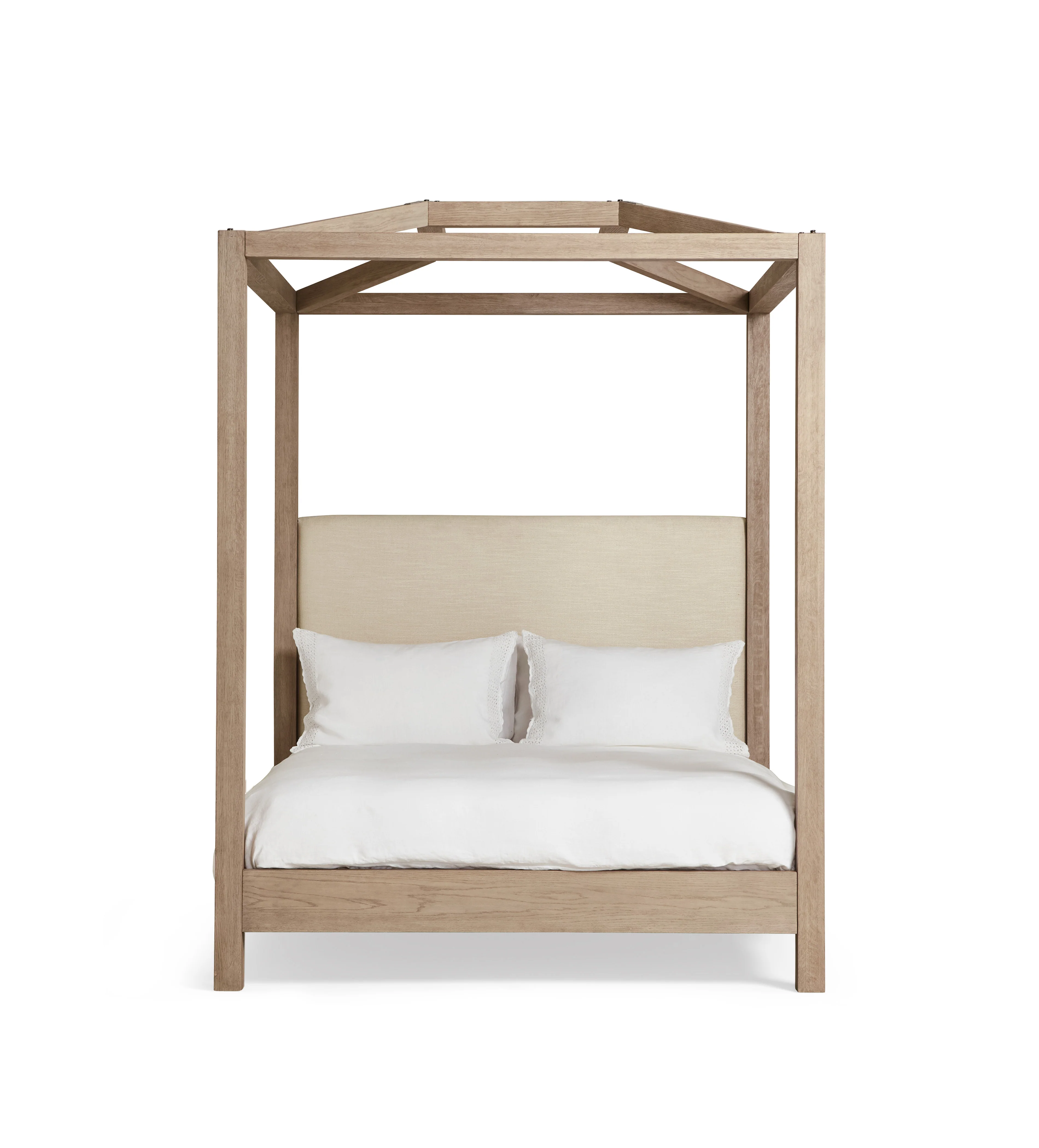 Hester Four-Poster Bed – Super King – Bleached Oak