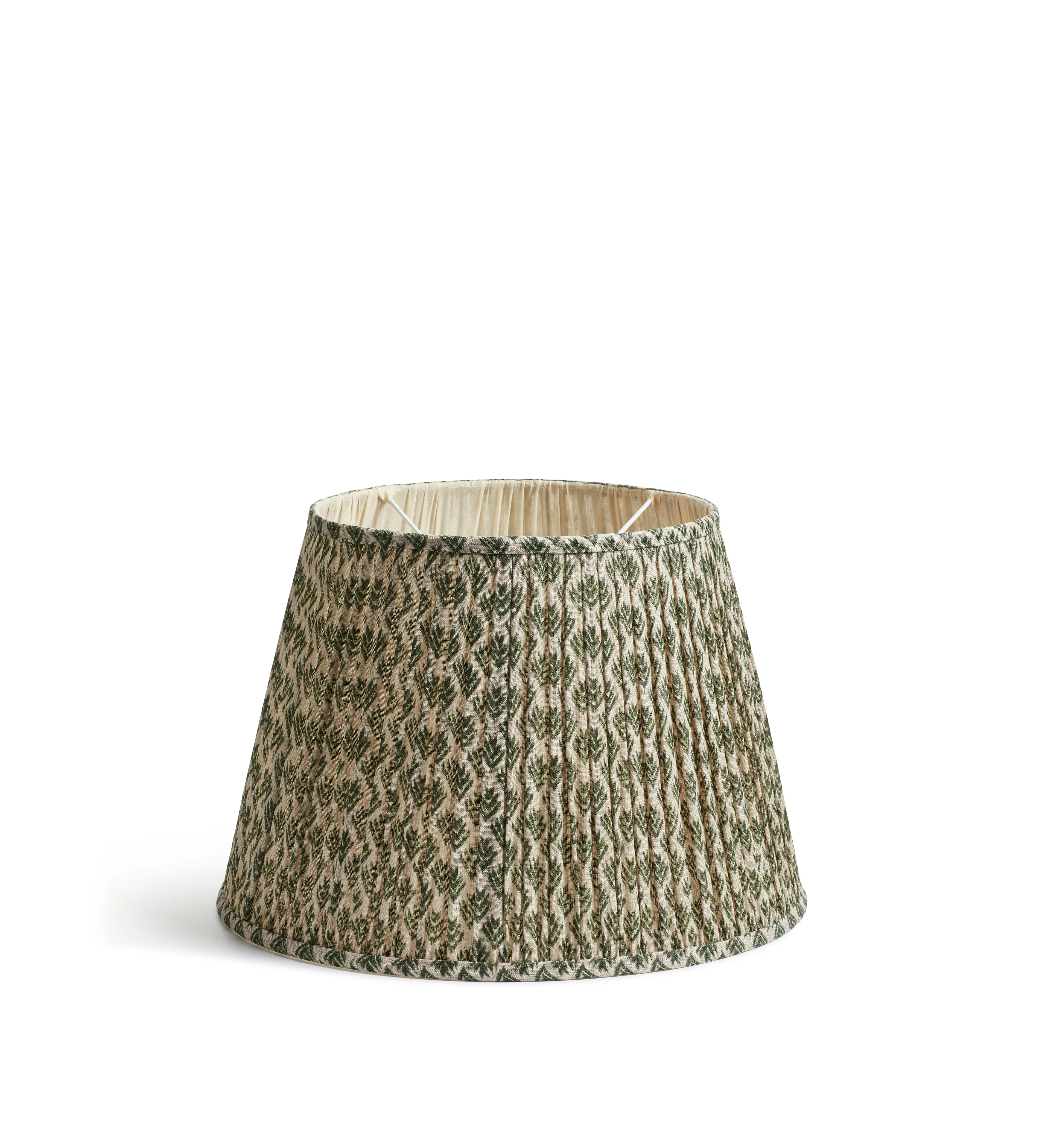 Hirkani Pleated Linen Lampshade 45cm – Moss