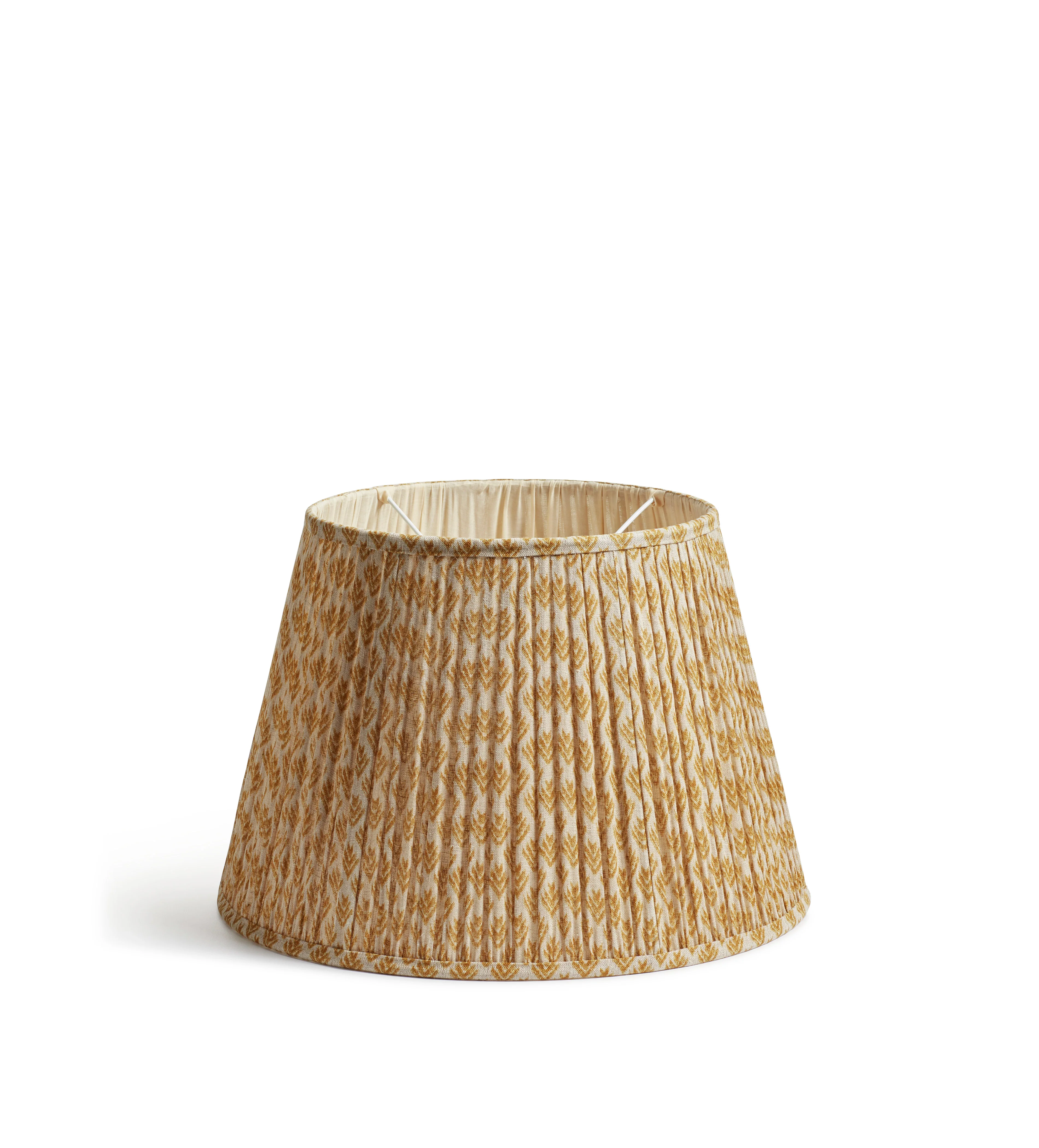 Hirkani Pleated Linen Lampshade 45cm – Mustard