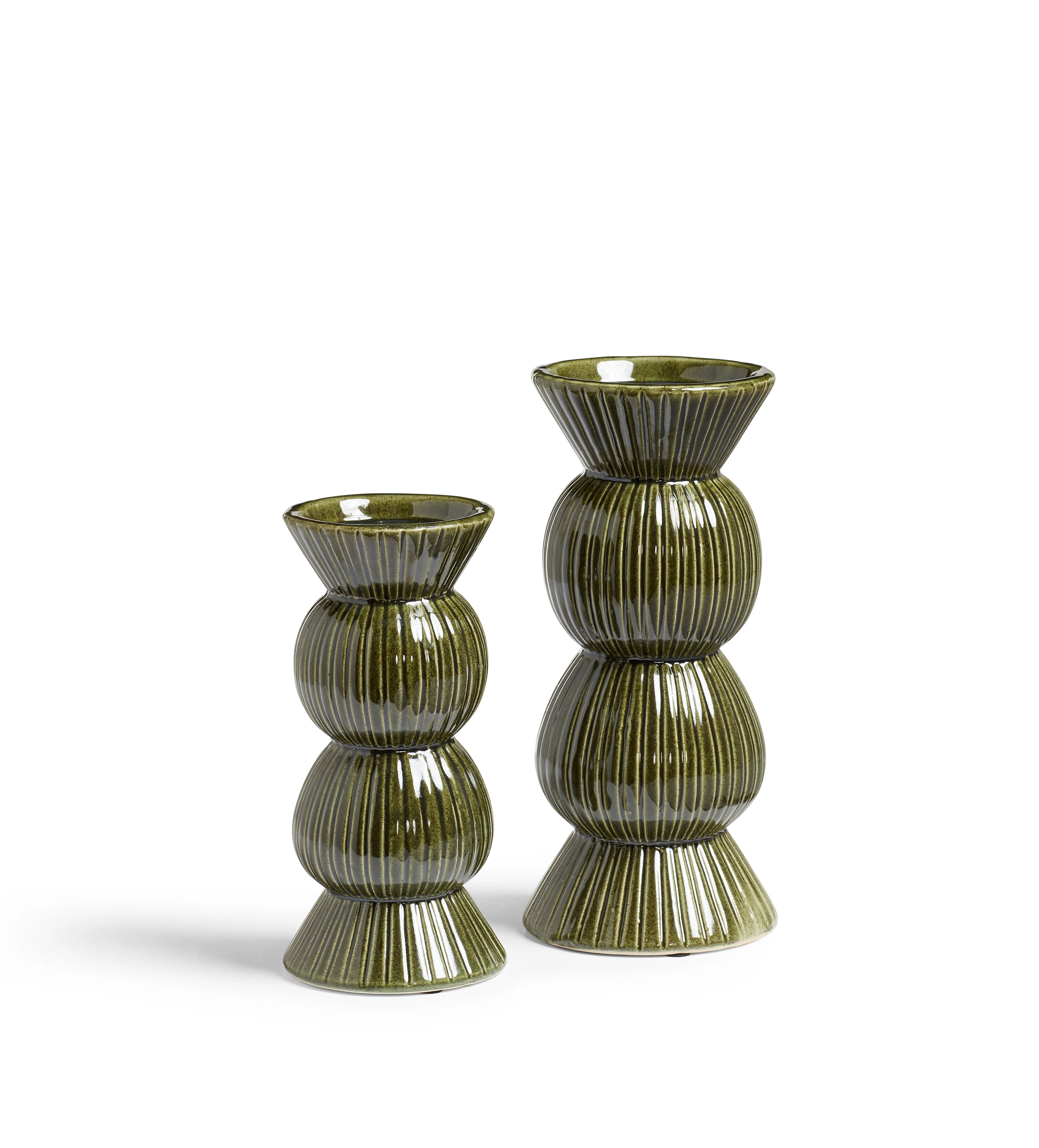 Katskhi Candle Holders Pair – Green
