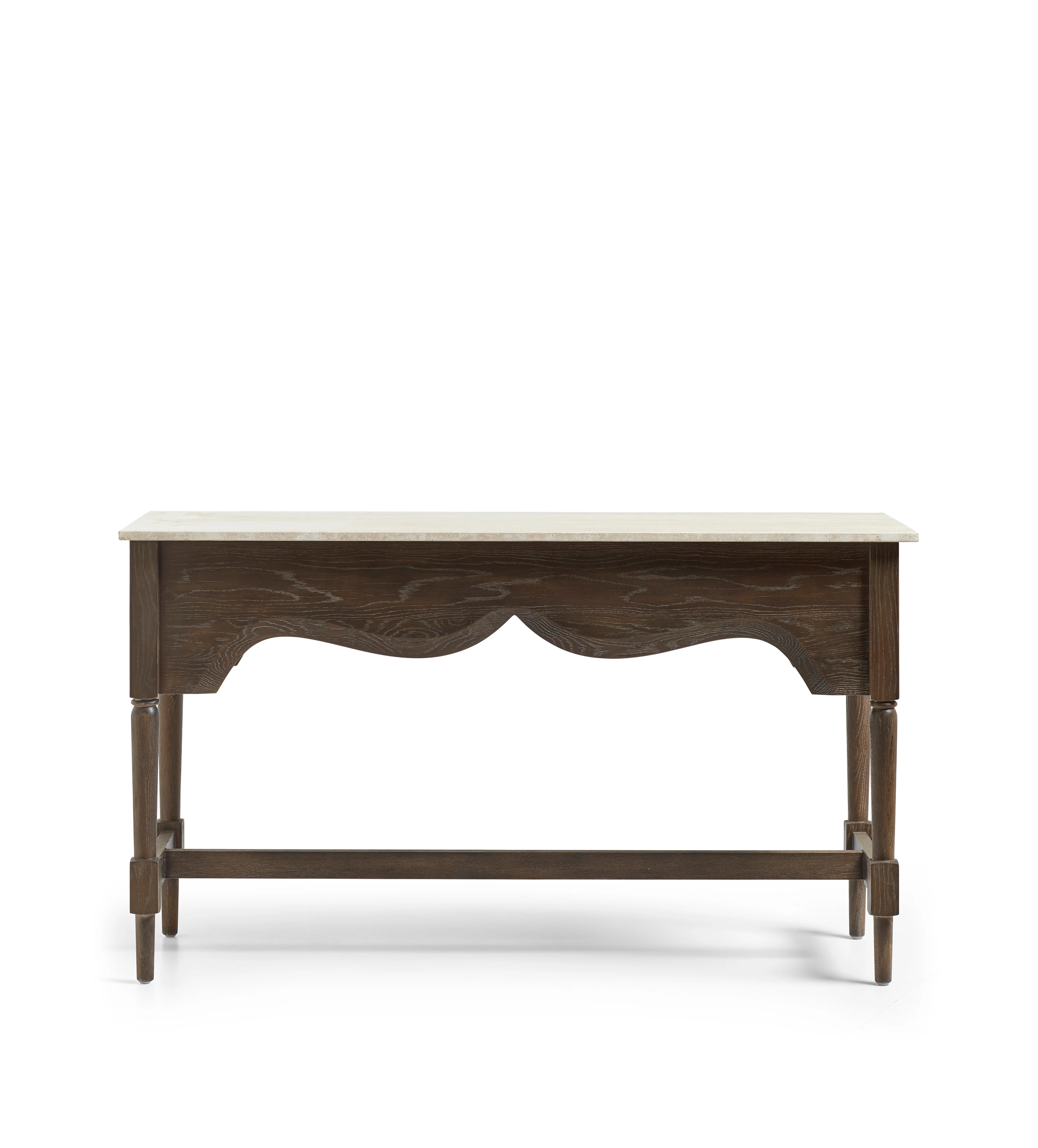 Kemp Travertine Console Table – Espresso