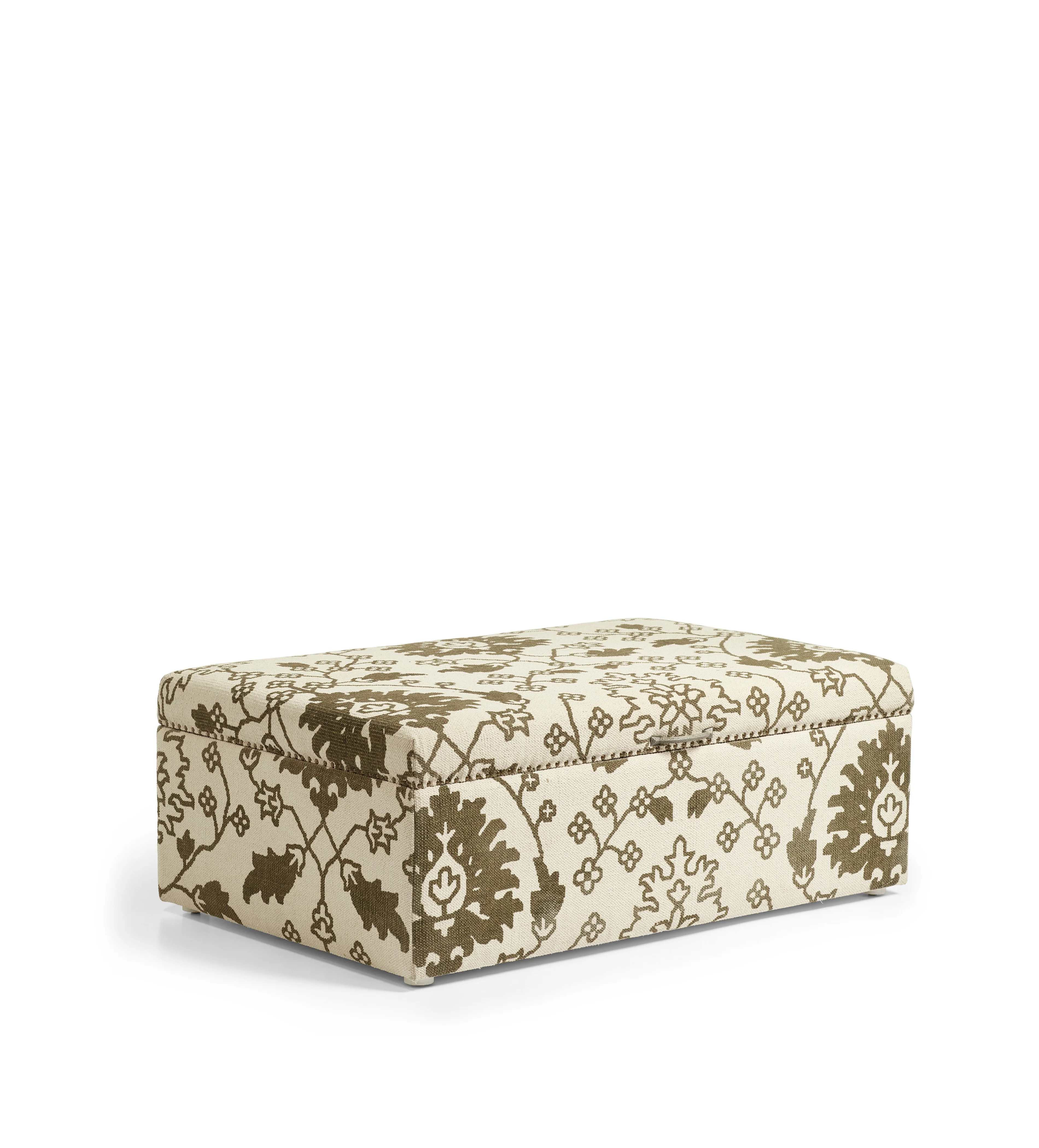 Khurshid Upholstered Storage Ottoman – Green