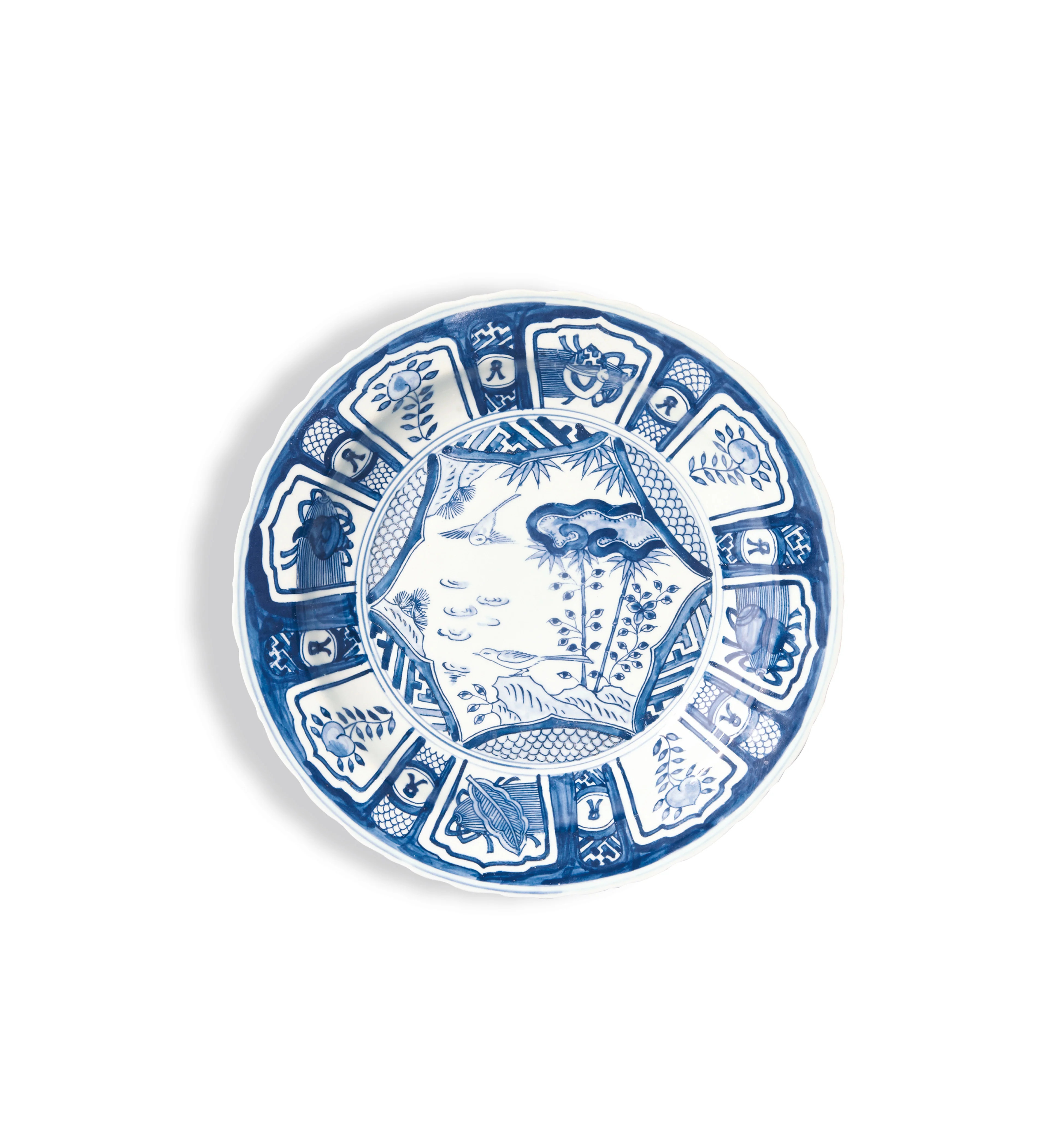Kraak Dinner Plate – Blue/White