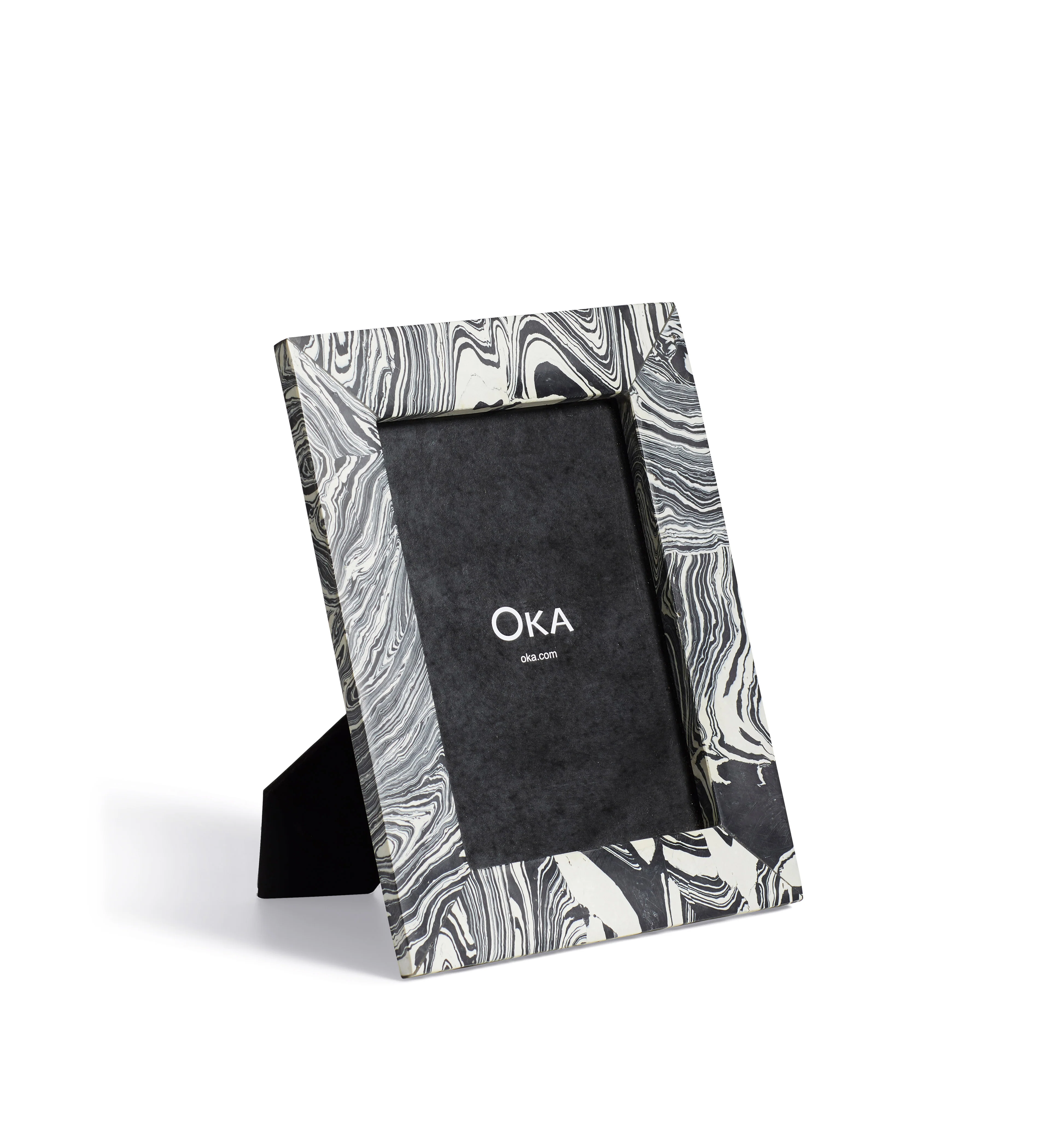 Anise Marbled Frame – Large – Black/White