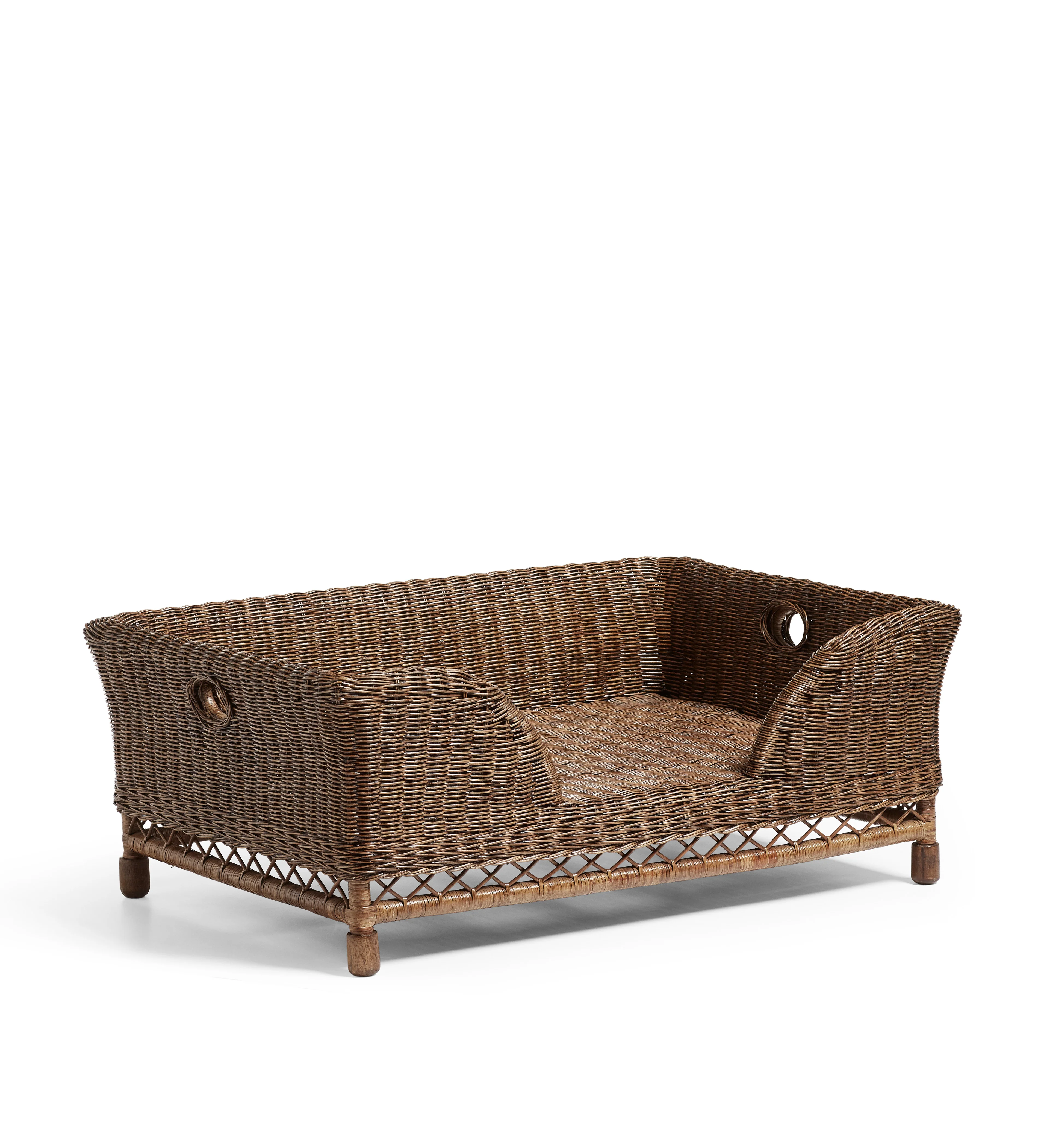 Rattan Mattaban Pet Bed – Large – Antique Brown