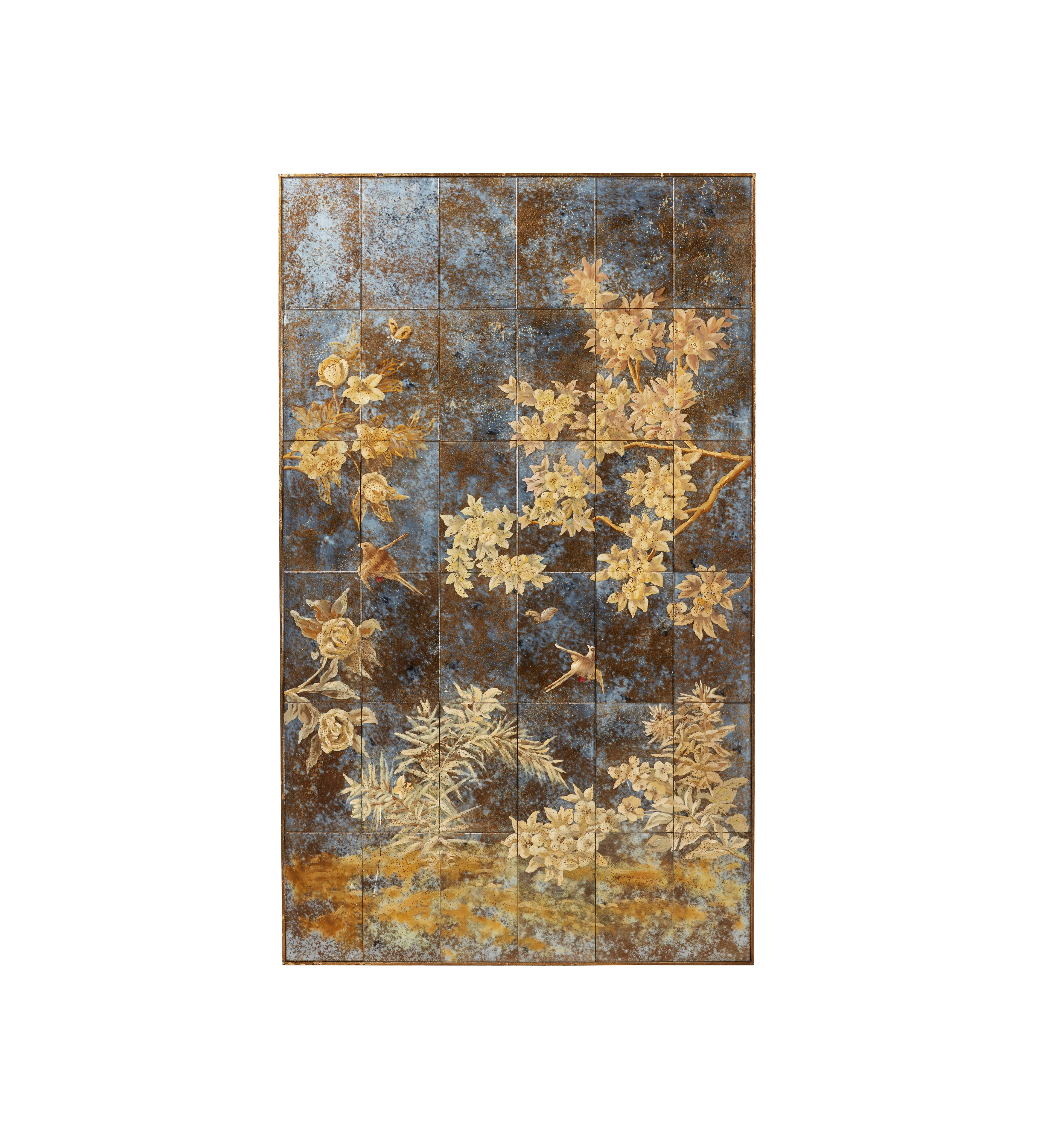 Laurelin Mirrored Wall Art – Antique Gold