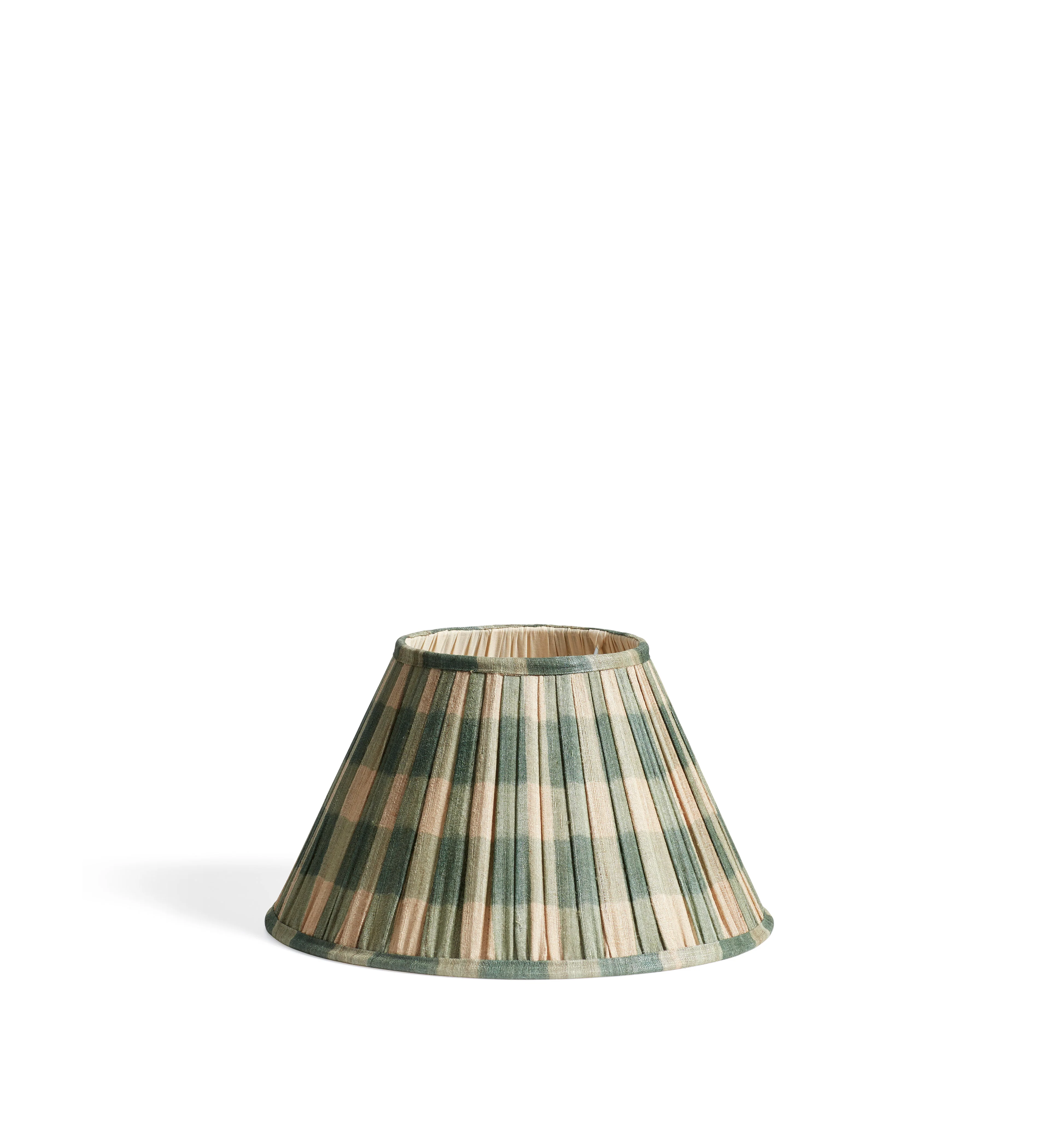 Lavanya Silk Pleated Lampshade 35cm – Heron Blue/Apricot