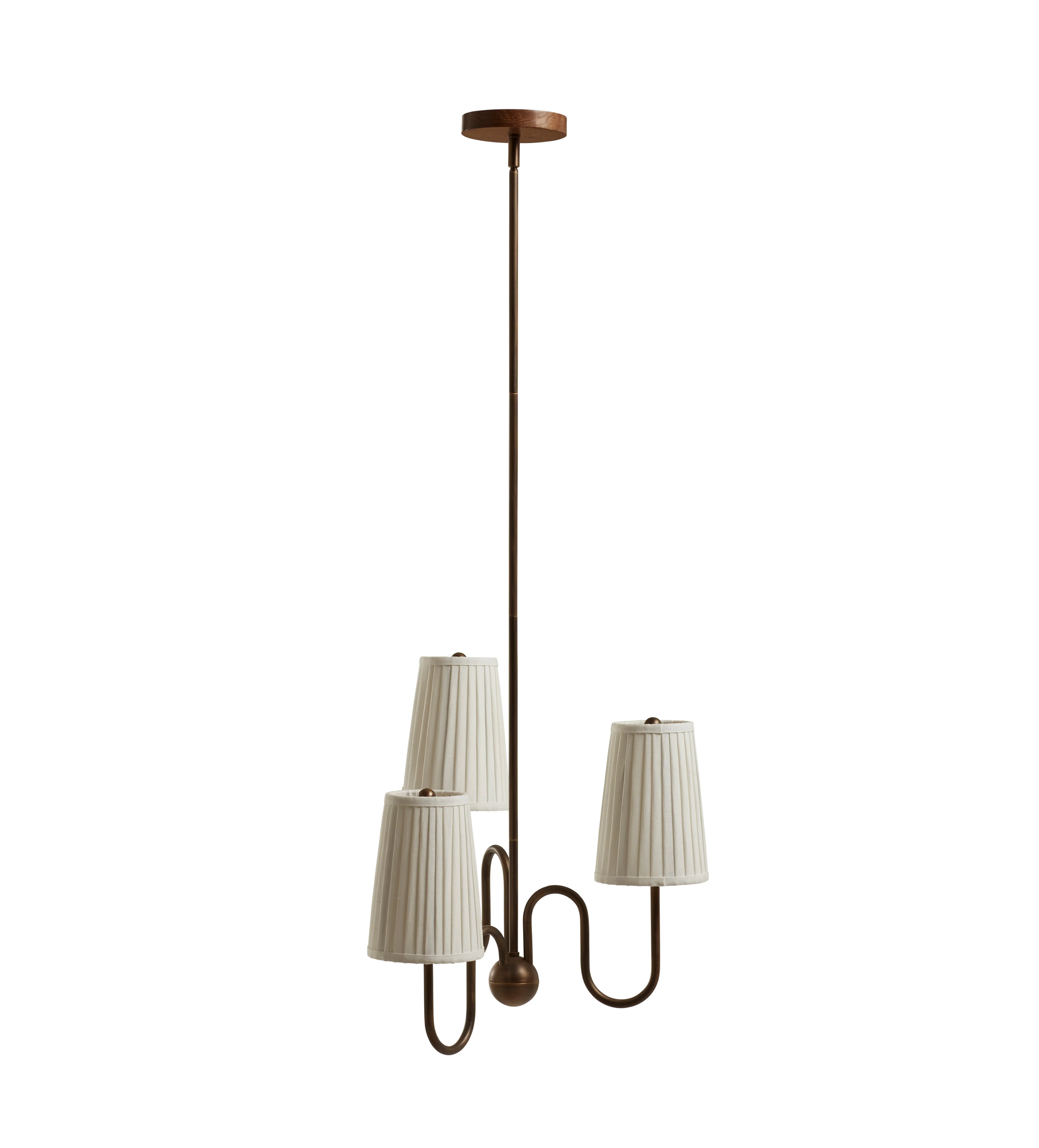 Lucas Chandelier with Shades – Antique Brass