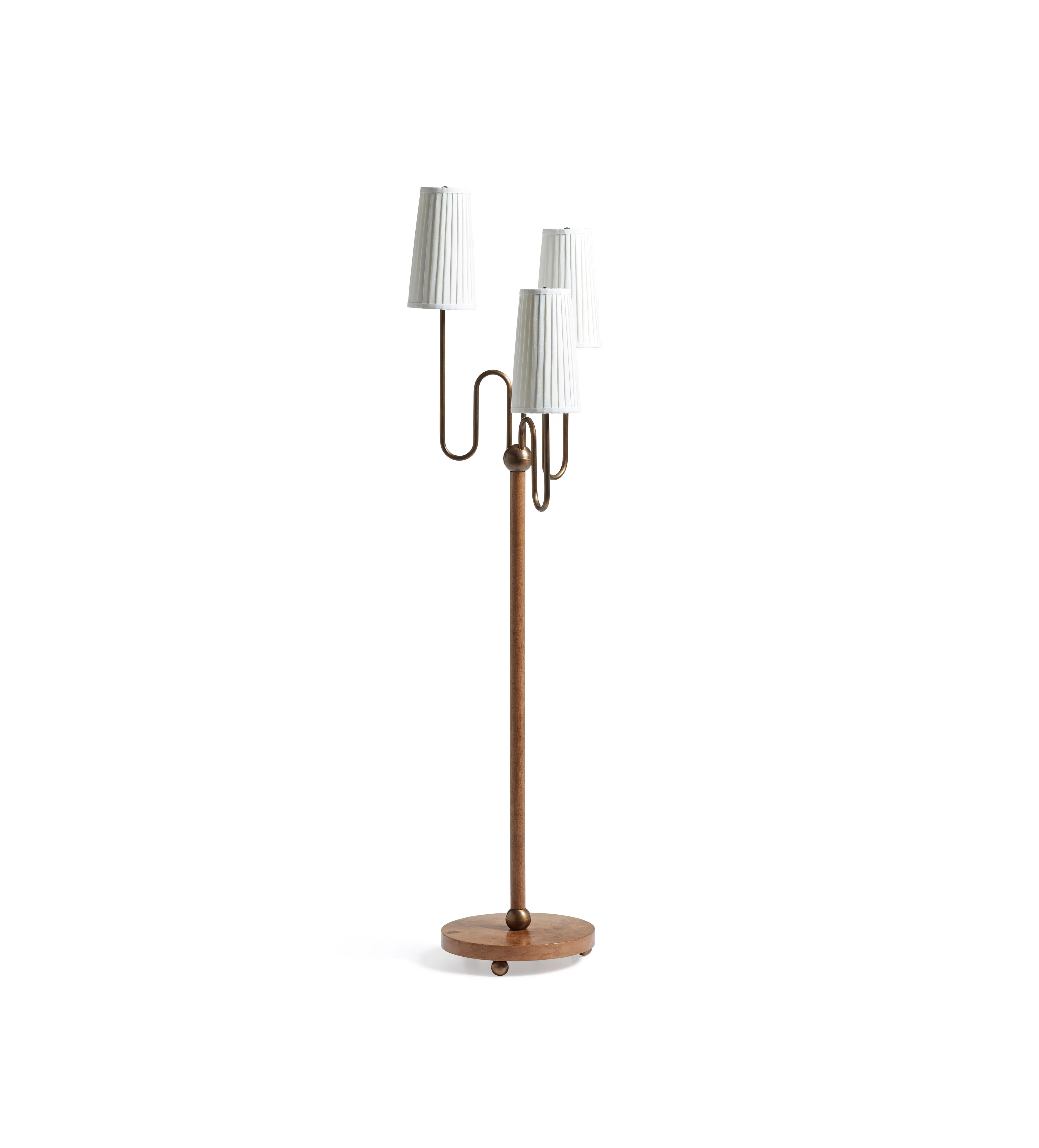 Lucas Floor Lamp Base – Warm Burl