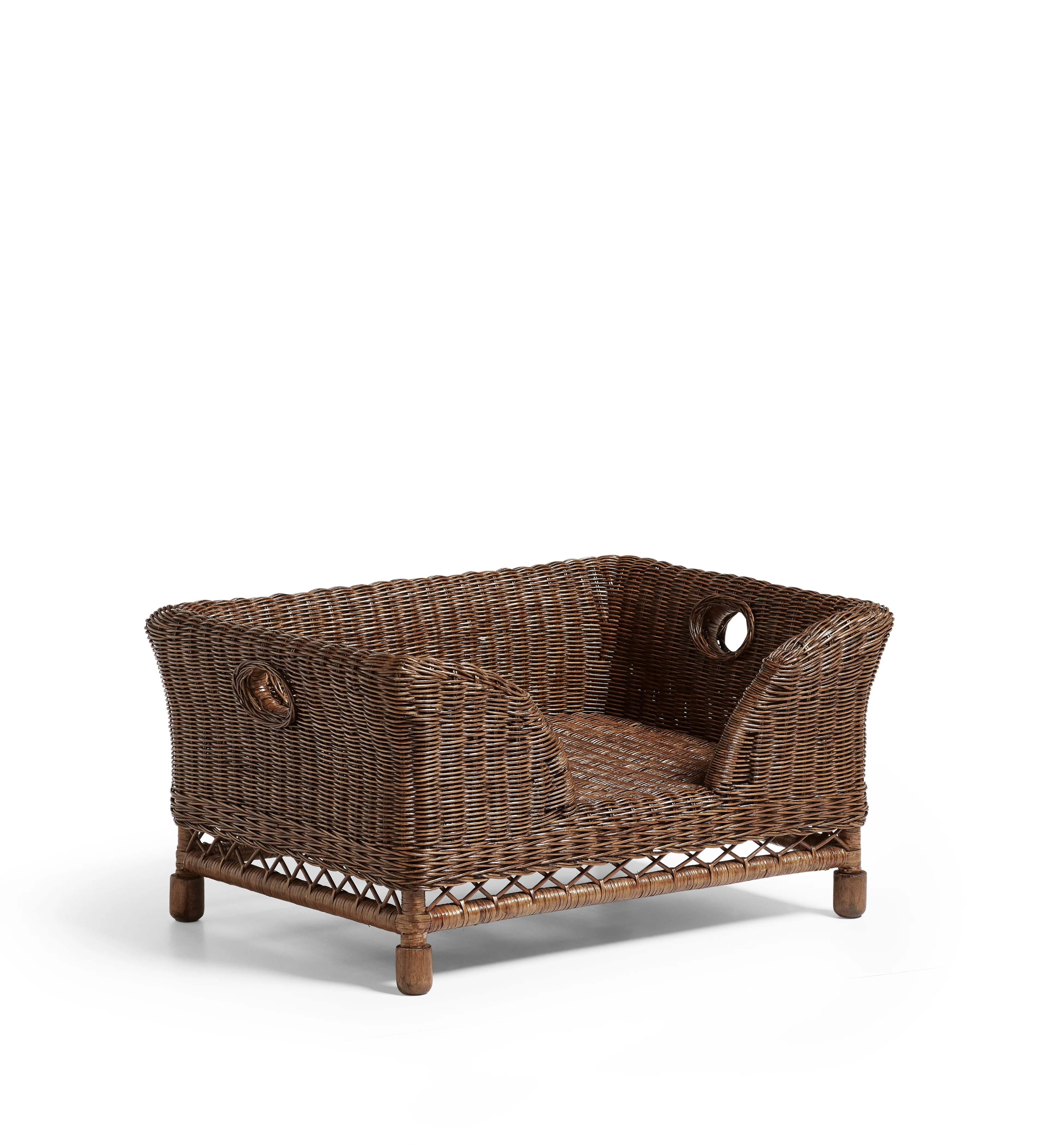 Rattan Mattaban Pet Bed – Medium – Antique Brown