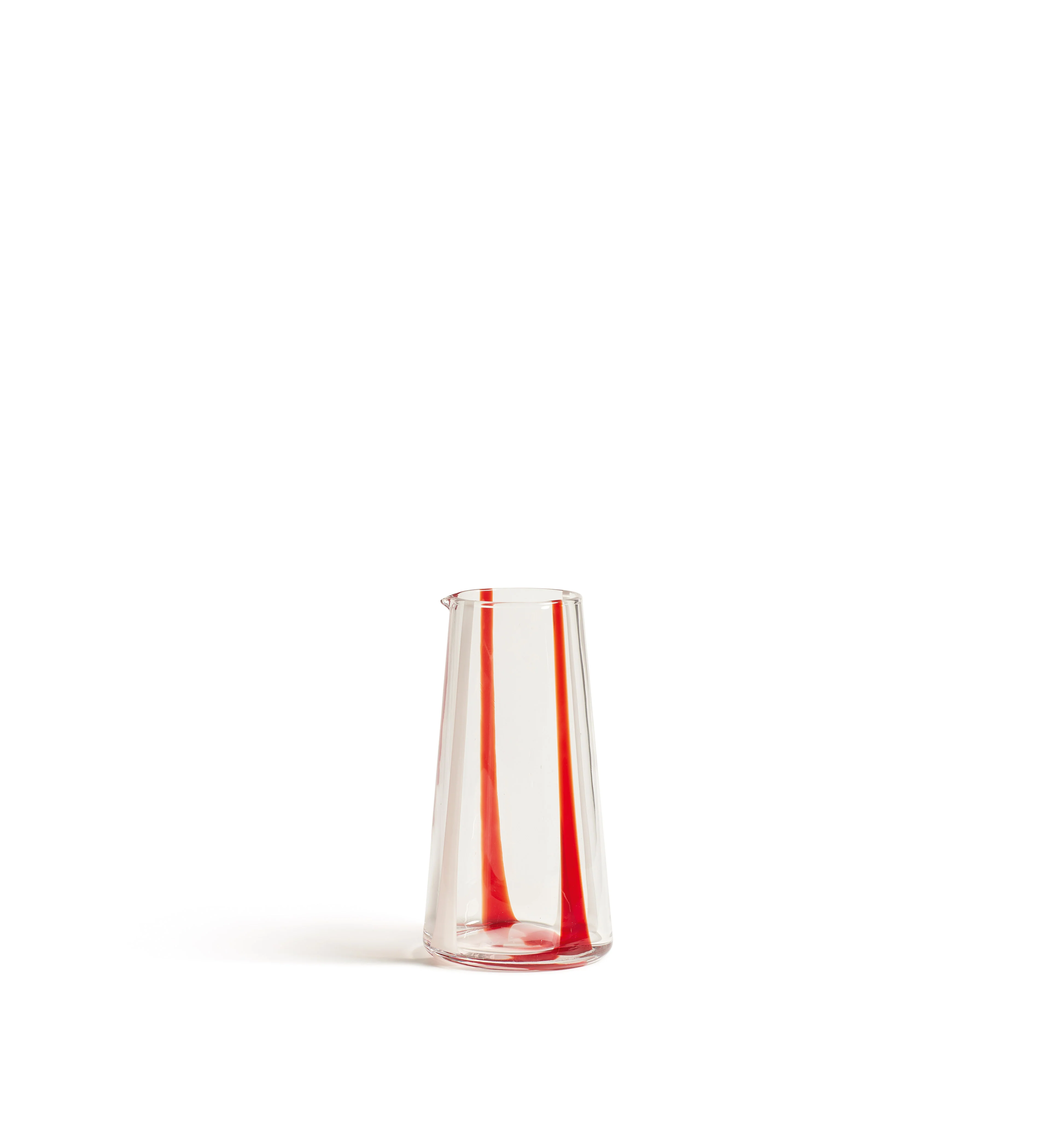 Mila Glass Jug – Red/White
