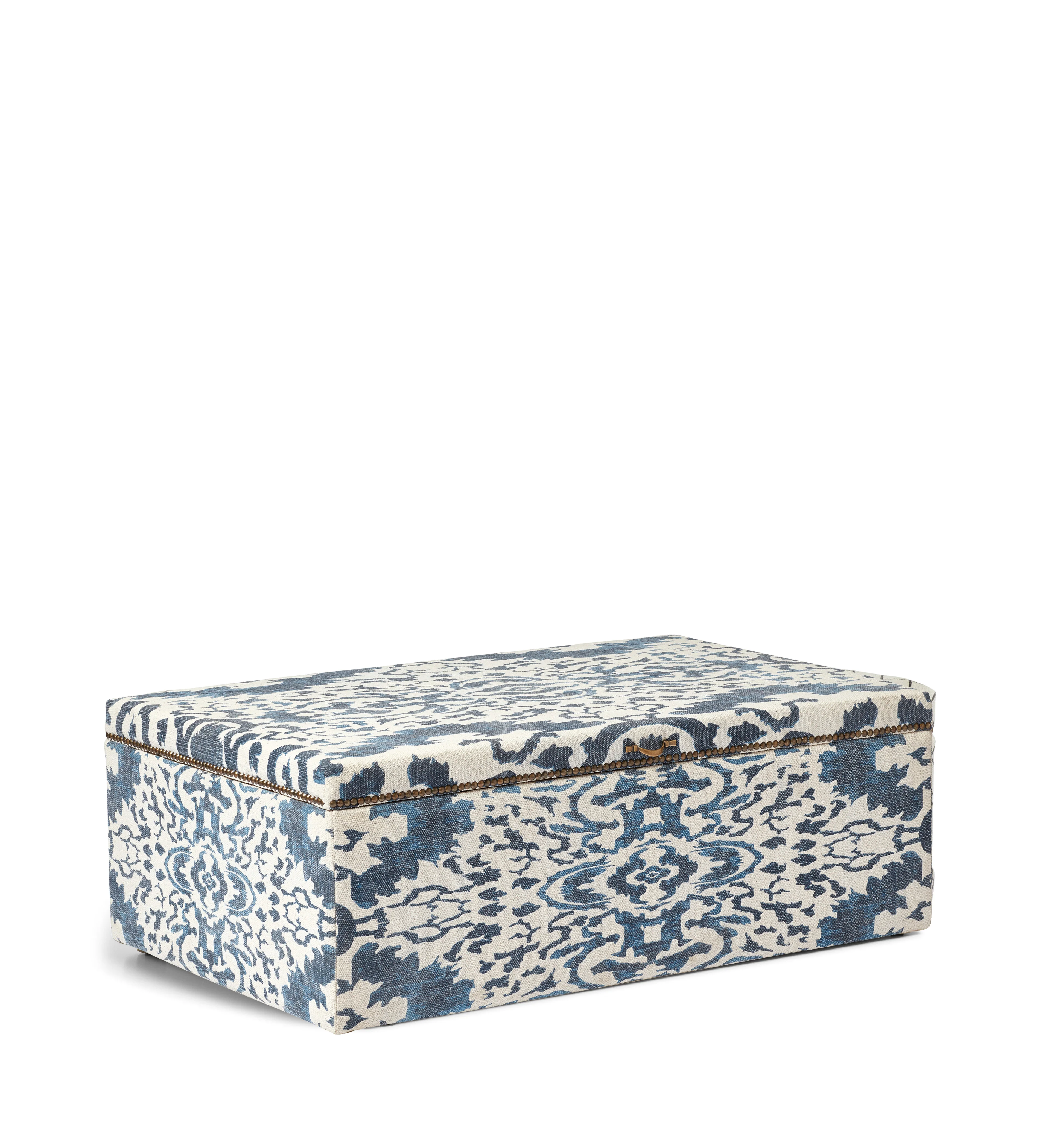 Nesbitt Upholstered Ottoman – Blue