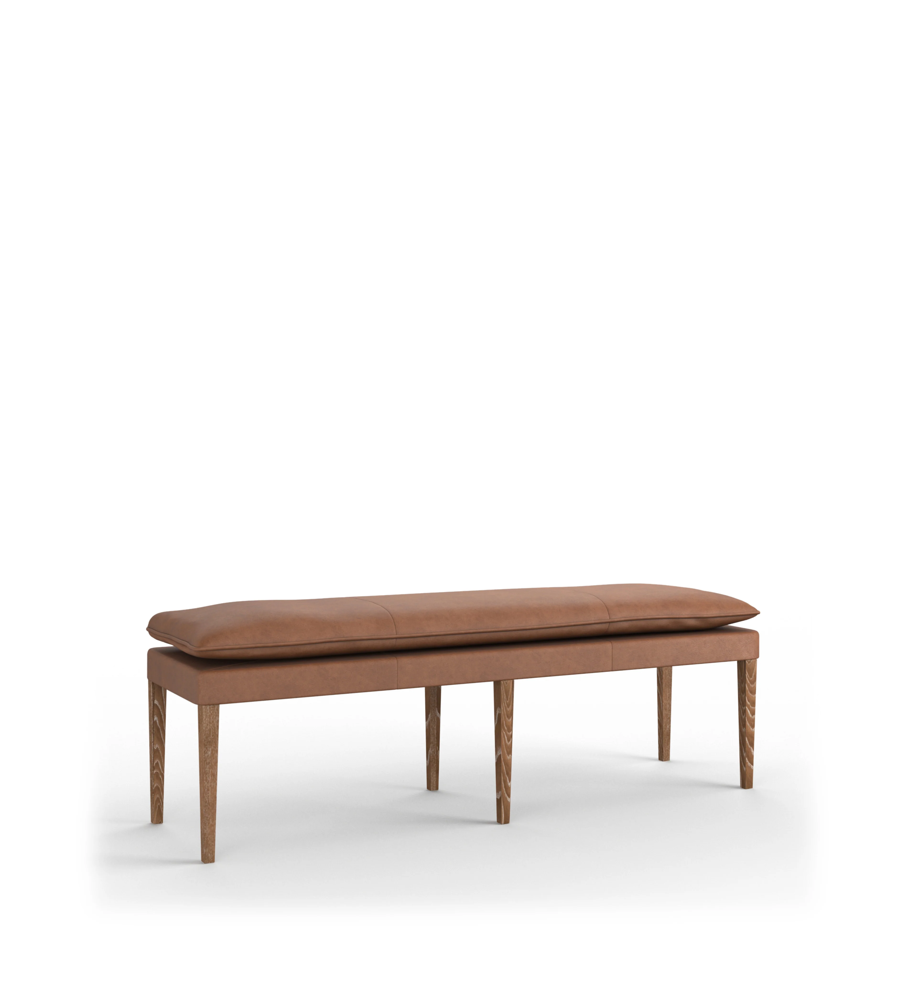 Nott Leather Bench – Hazelnut Brown