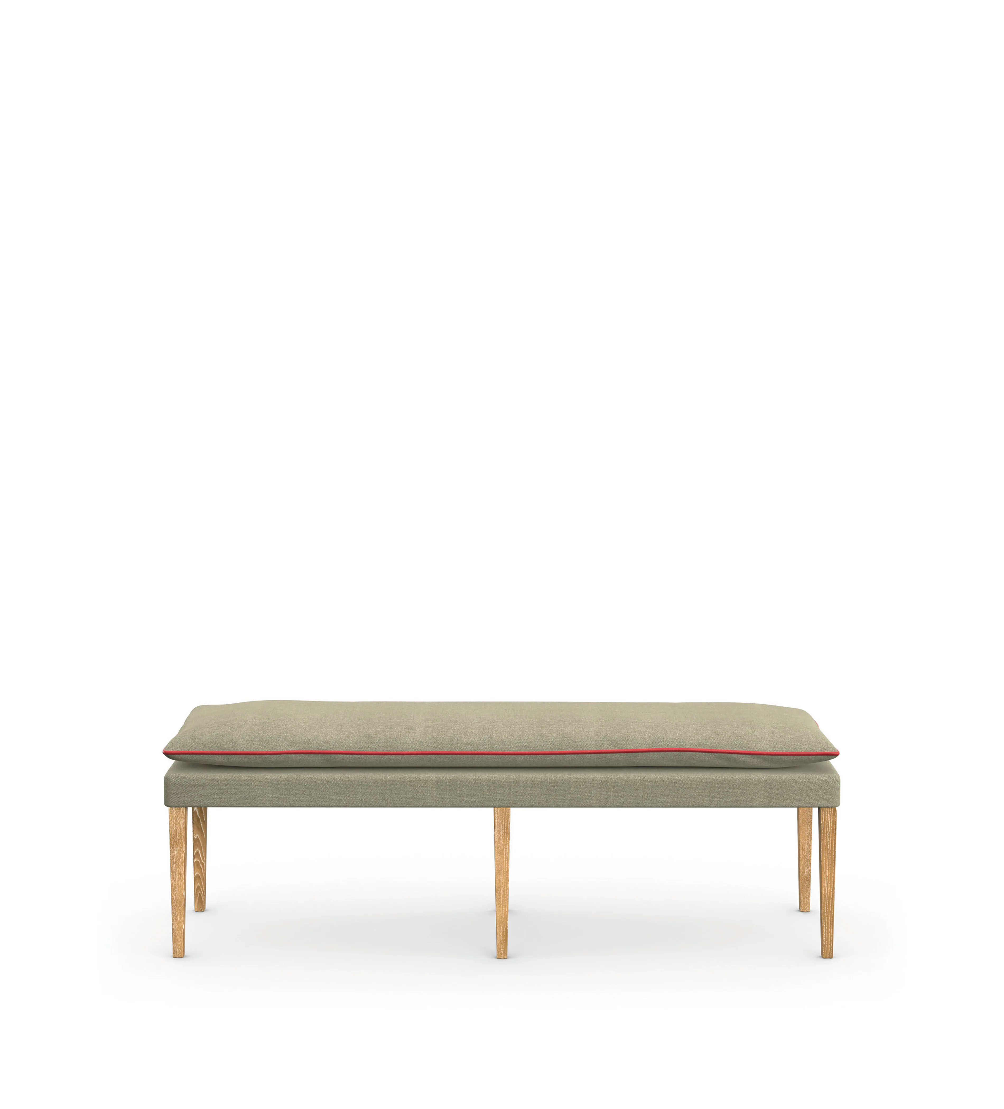 Nott Linen Bench – Sage/Blood Orange