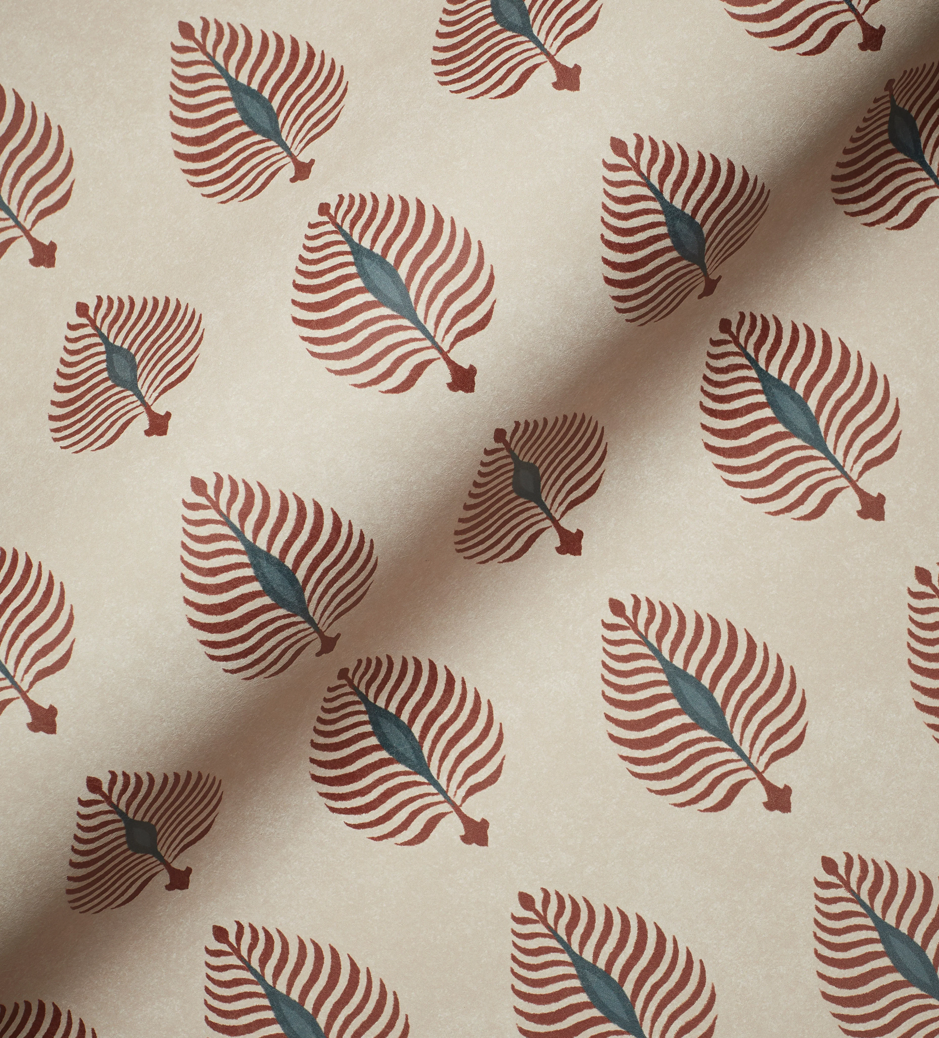 Ocellus Wallpaper, A4 Sample – Warm Red
