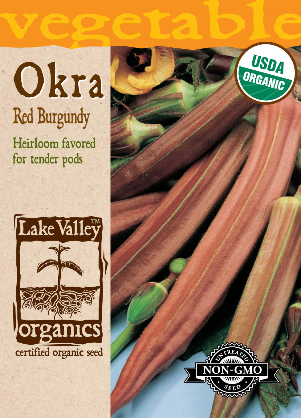 Okra Red Burgundy Organic LV